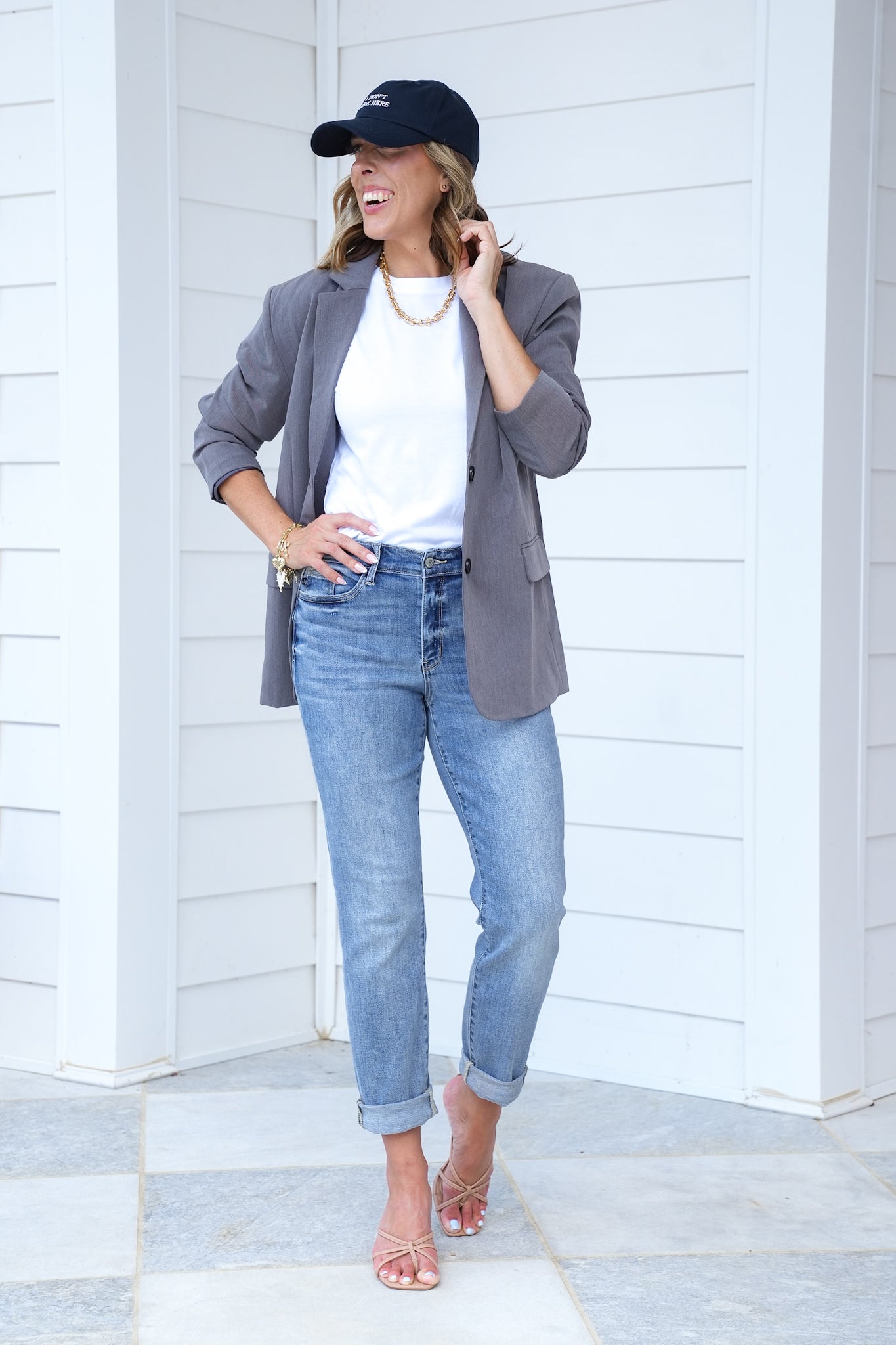 Judy Blue Work From Home Mid Rise Bleach Washed Boyfriends