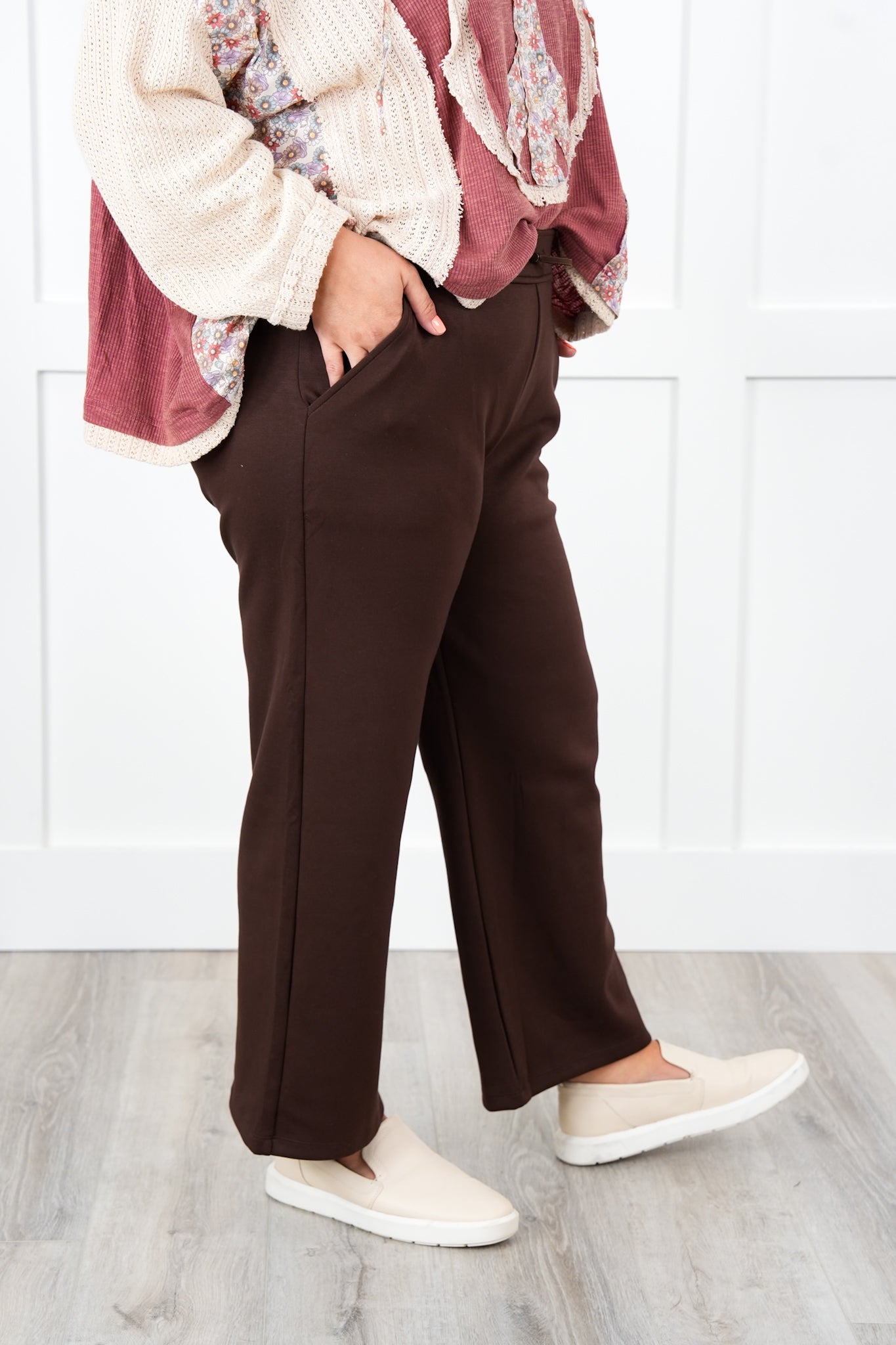 Door Buster! Plus/Reg High Elastic Waist Cropped Pants