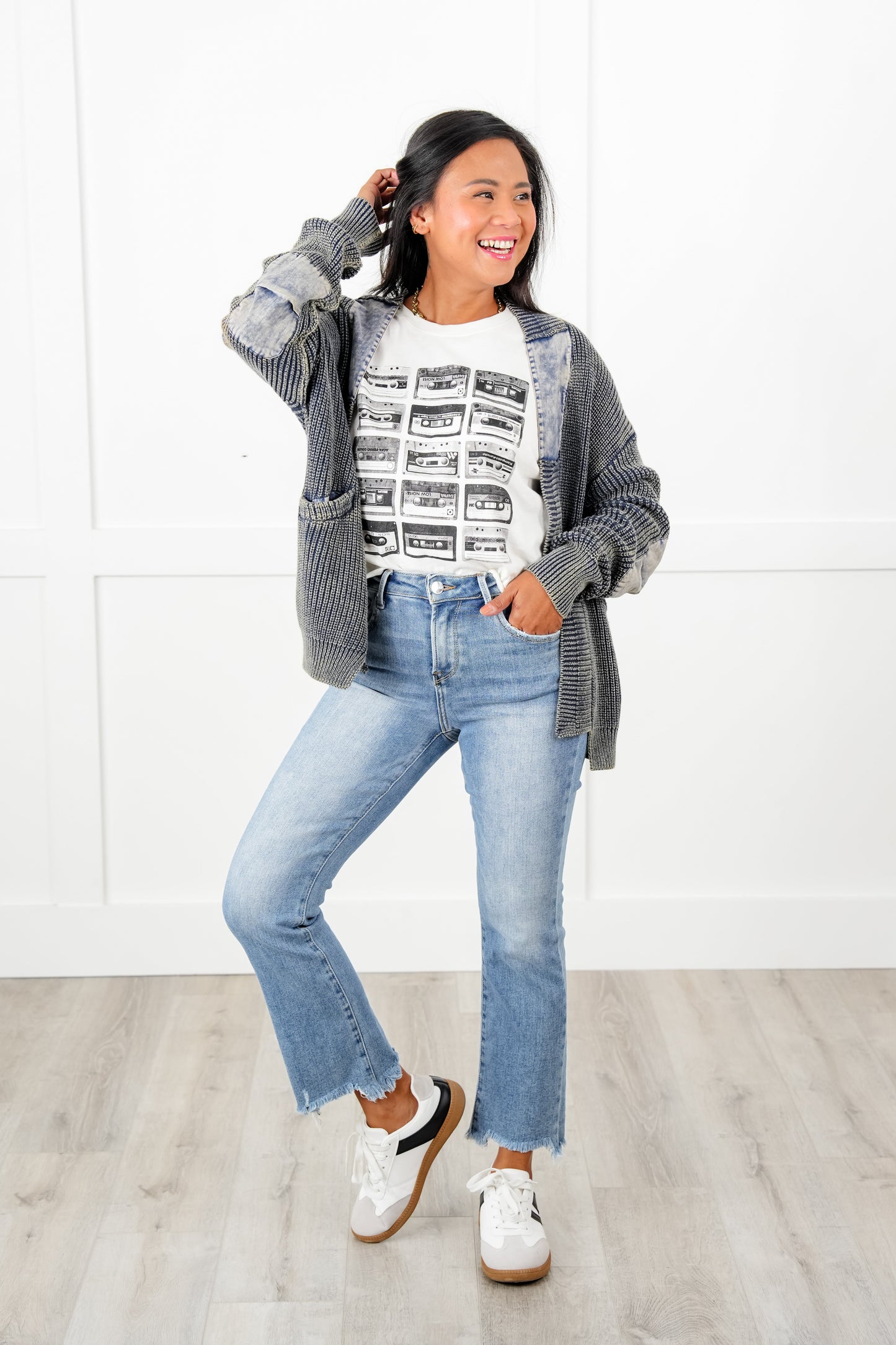 Risen She's a Good Time High Rise Medium Wash Slim Straight Leg Jeans