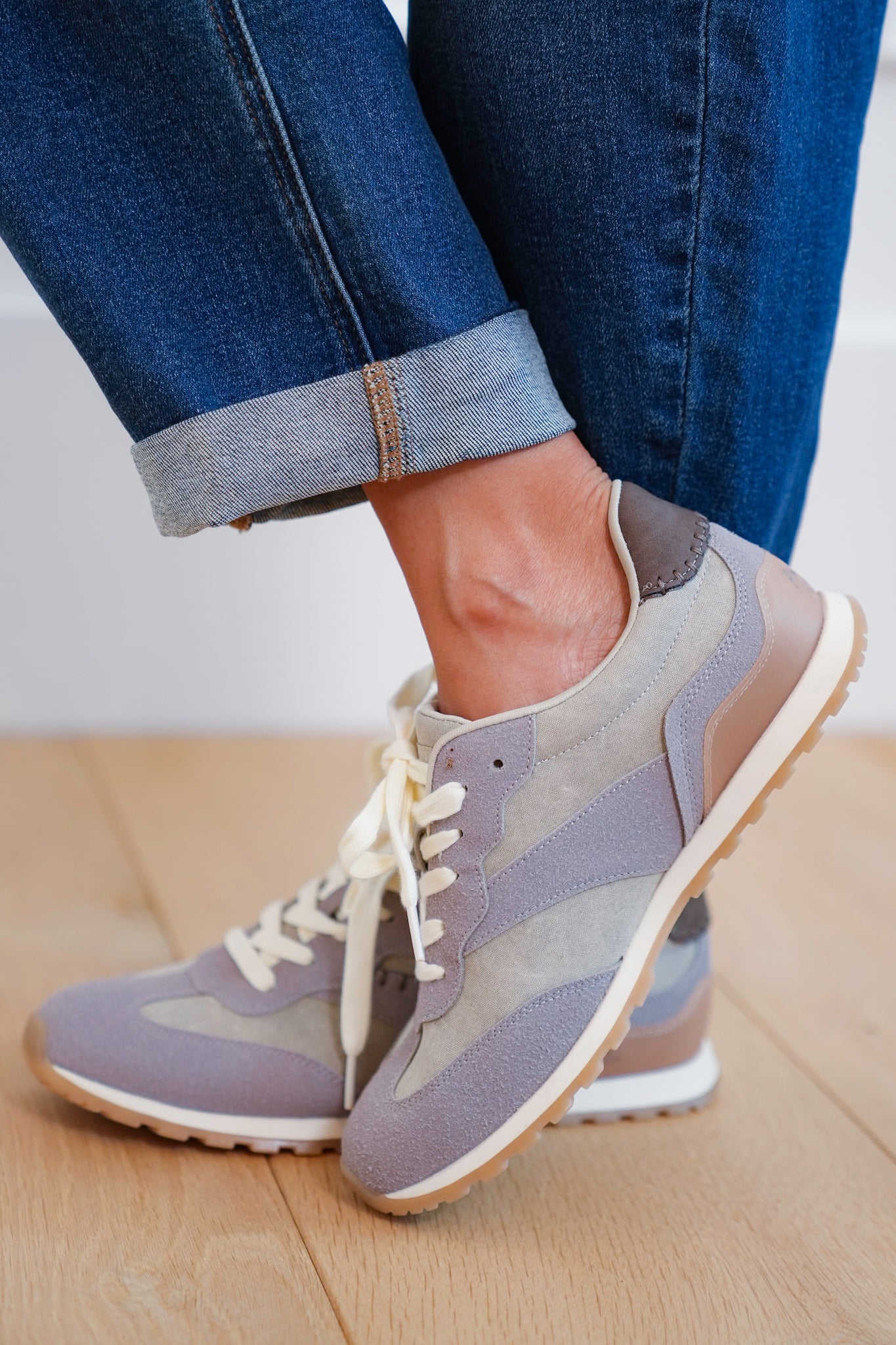Blowfish Suede Accent Lace Up Sneakers
