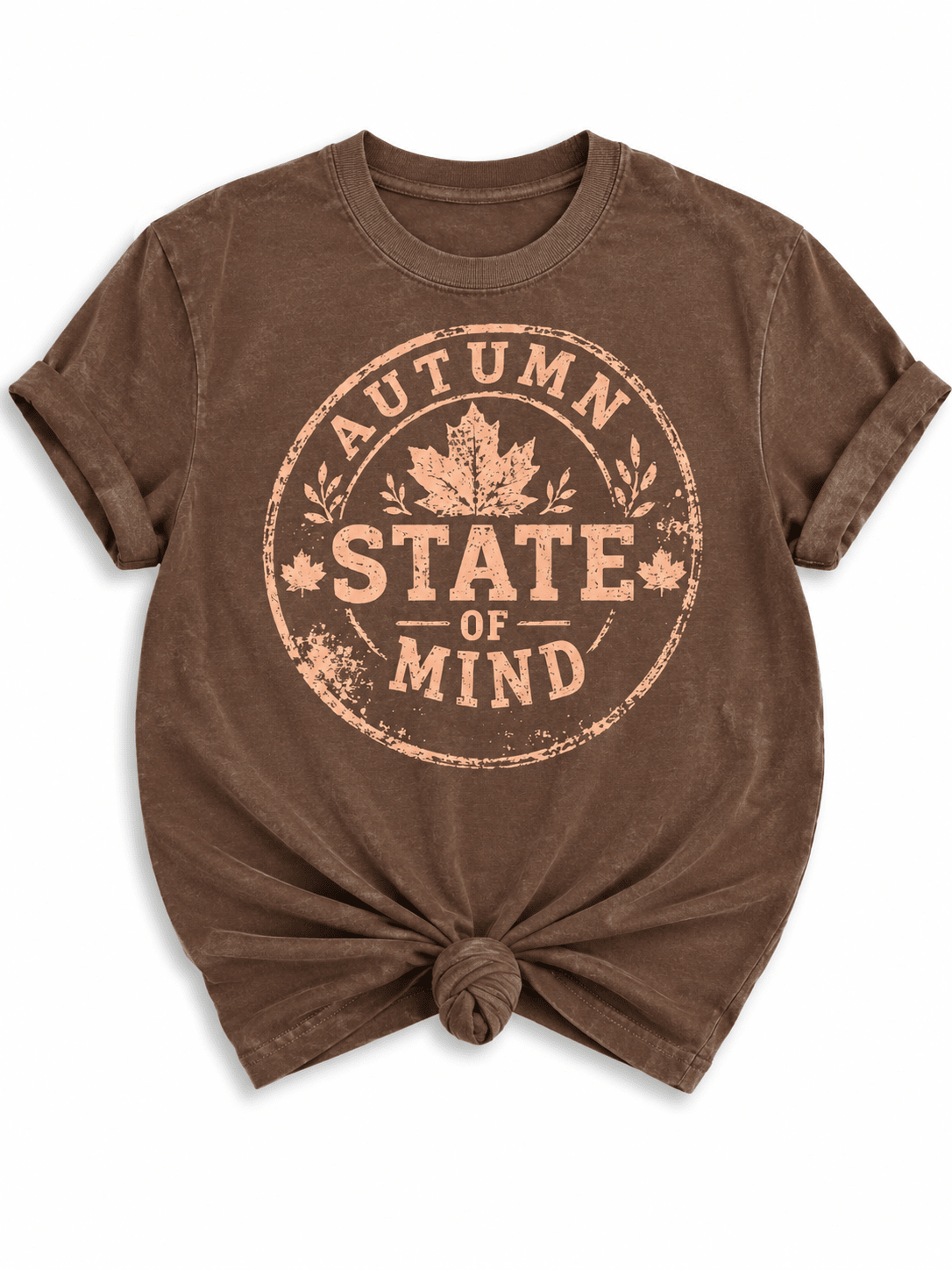 Plus/Reg Short Sleeve "Autumn State of Mind" Graphic Tee - Freckled Poppy