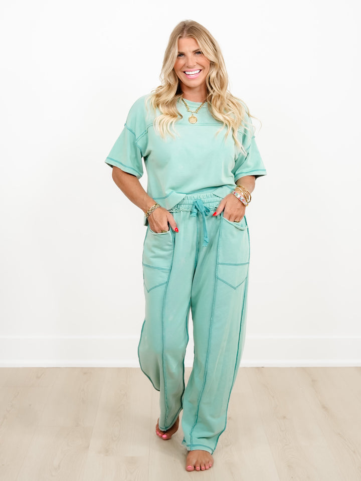 Restock! Short Sleeve Top and Cropped Pant Set