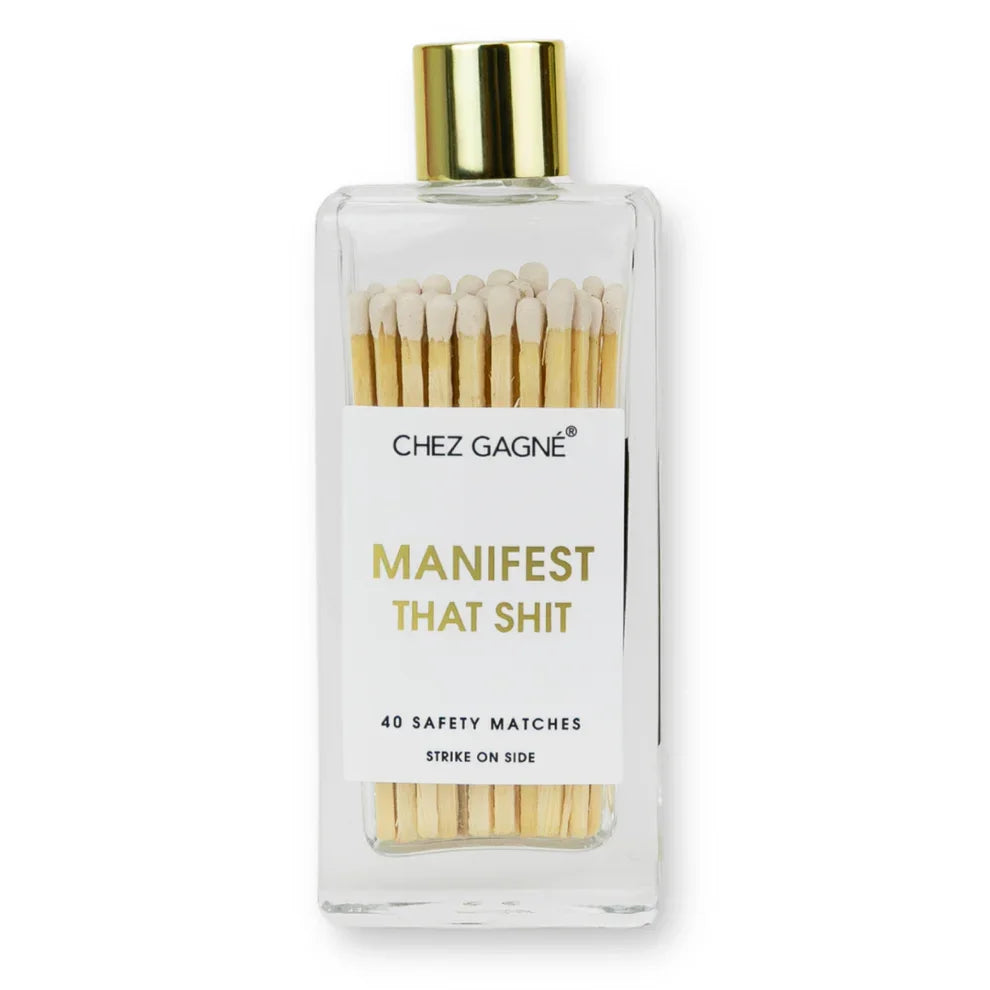 Chez Gagne Glass Bottle Safety Matches