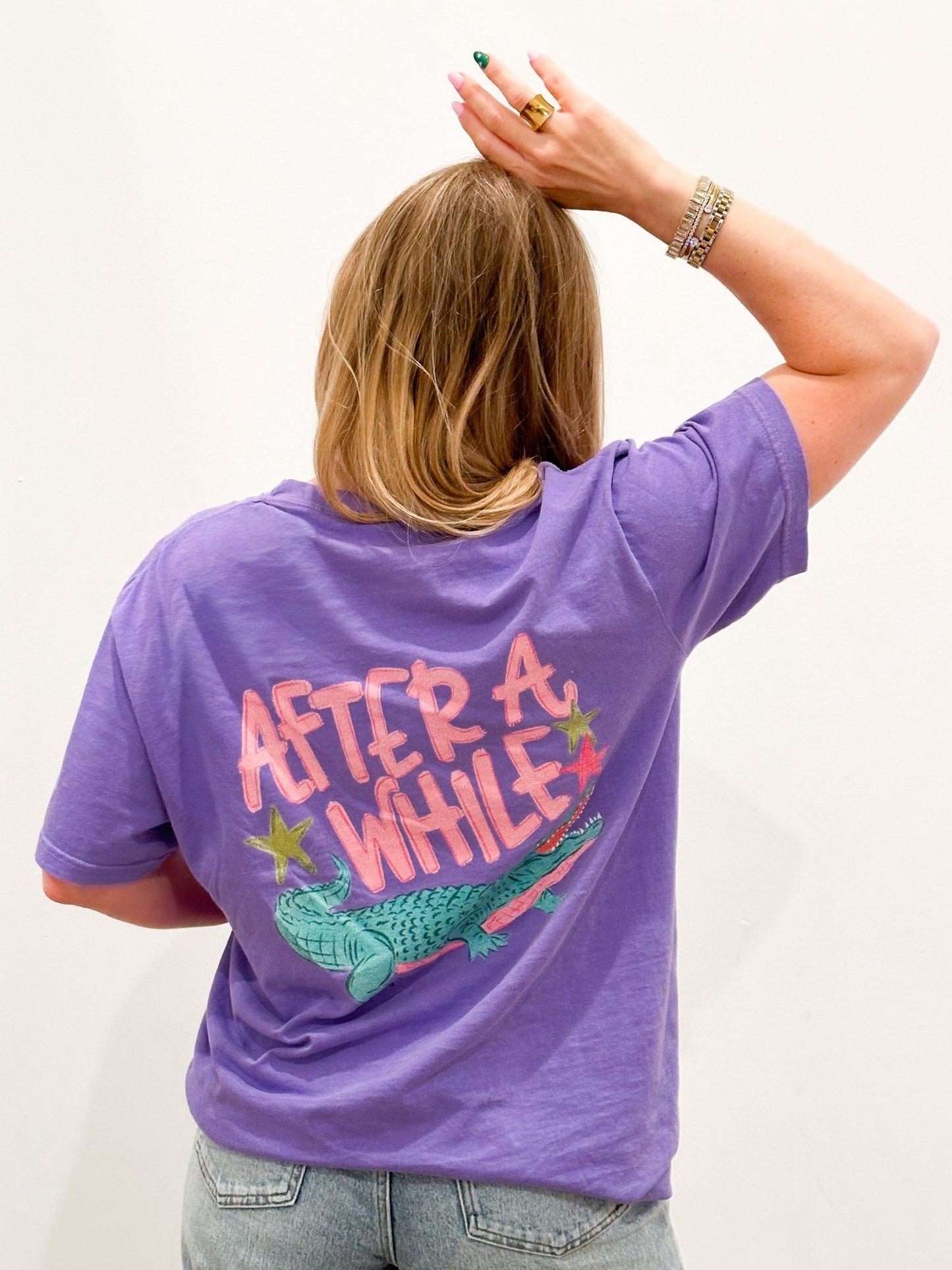 Plus/Reg Short Sleeve "Later Gator" Graphic Tee - Freckled Poppy