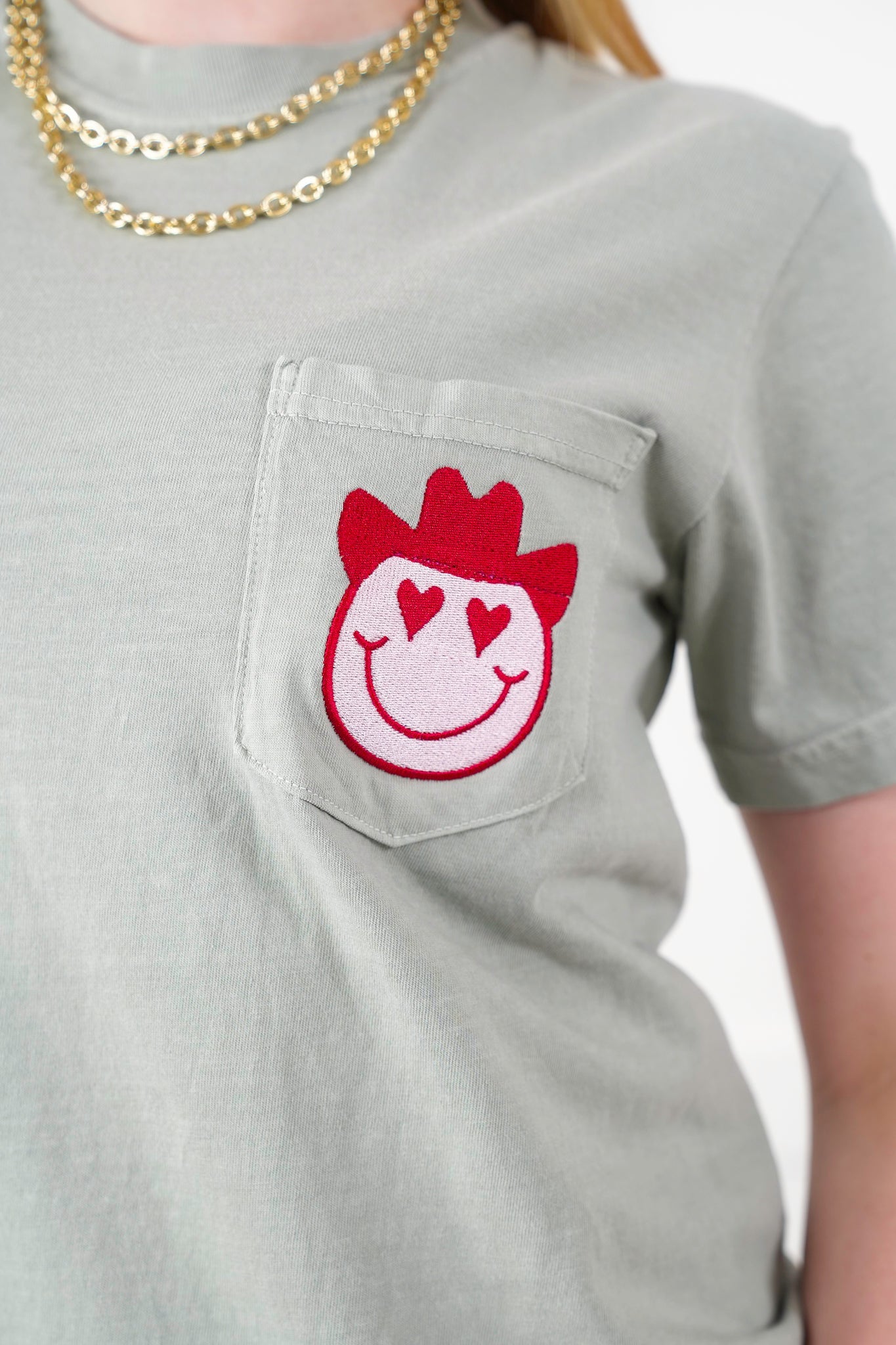 Plus/Reg Short Sleeve Smiley Cowboy Graphic Tee