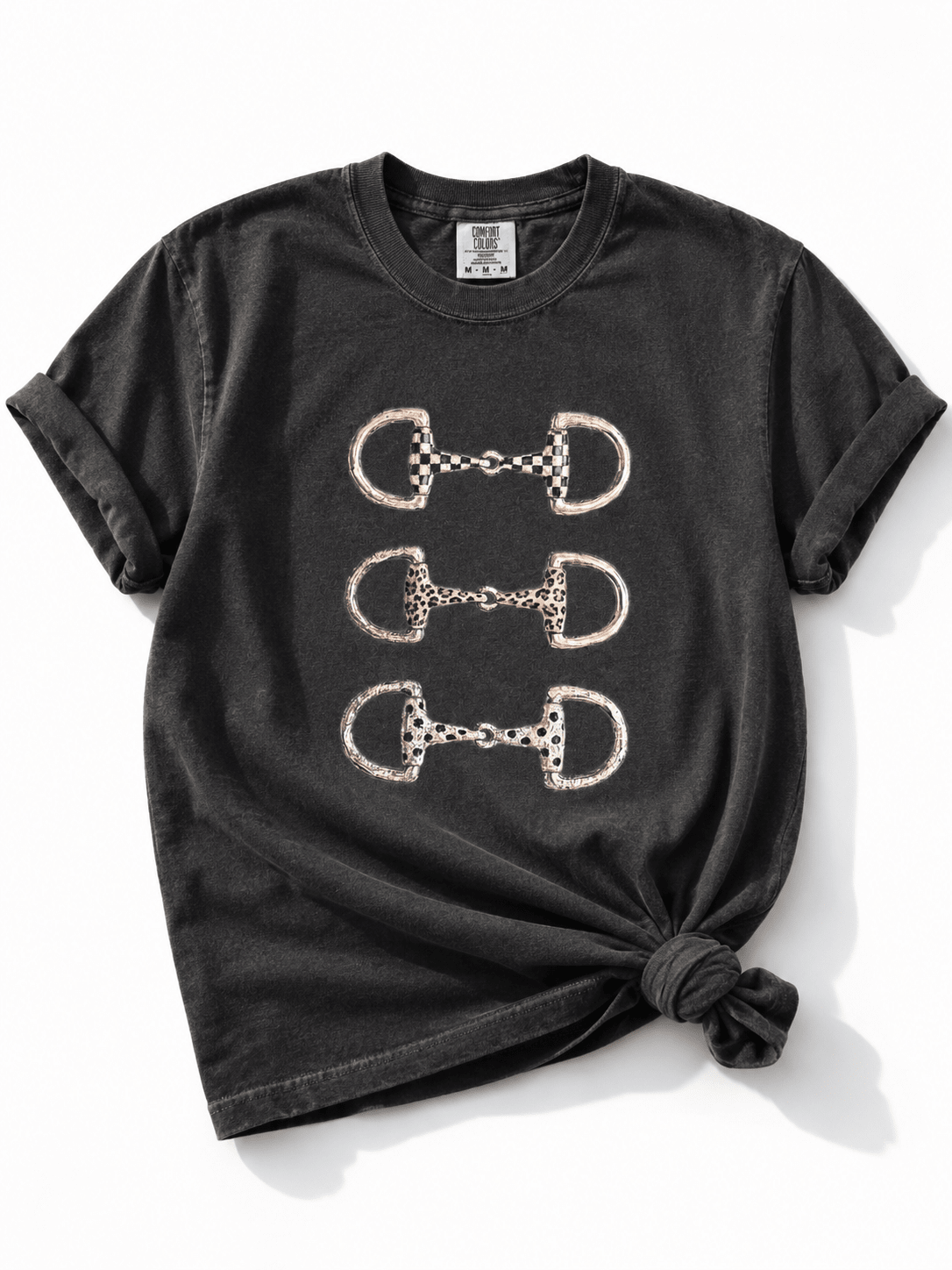 Plus/Reg Short Sleeve Horse Bit Trio Graphic Tee - Freckled Poppy