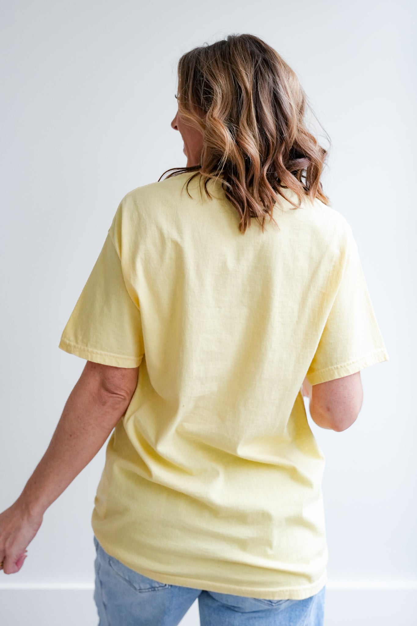 Short Sleeve Puff Print "Happy Is The New Wealthy" Graphic Tee