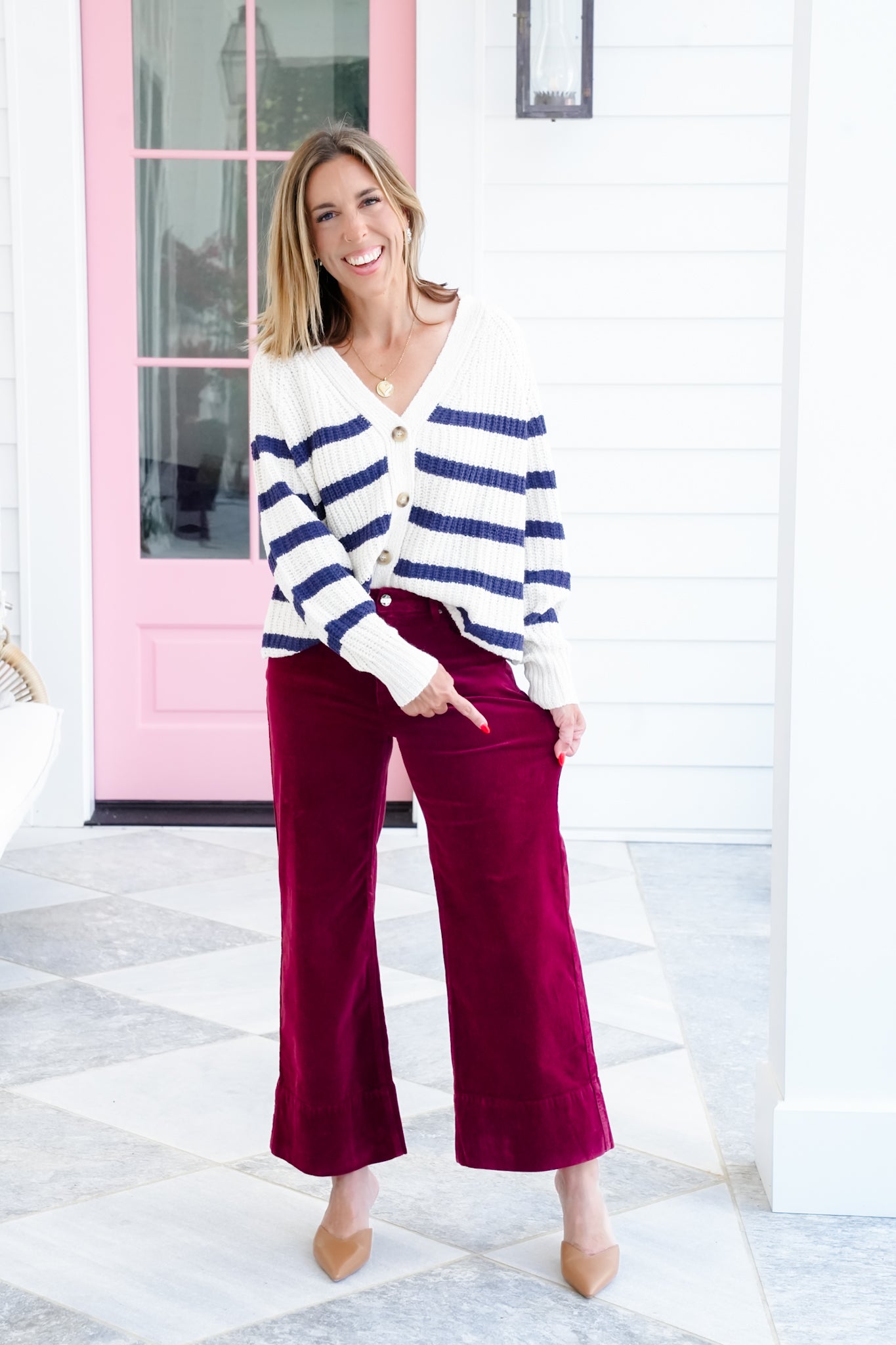 Risen High Rise Corduroy Wide Leg Pants