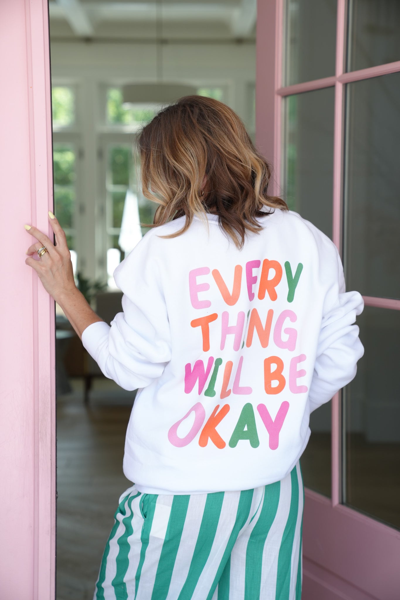 Plus/Reg Long Sleeve "Every Thing Will Be Okay" Graphic Sweatshirt
