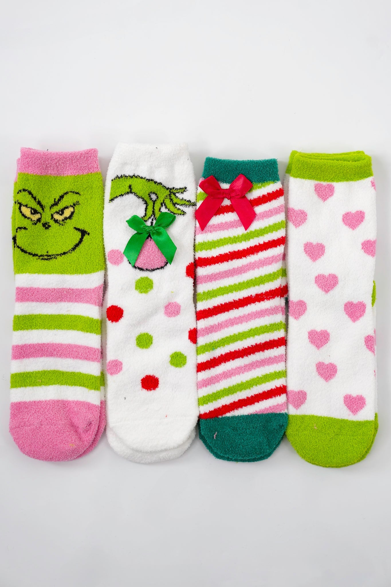 Grinch Christmas Fuzzy Socks Set