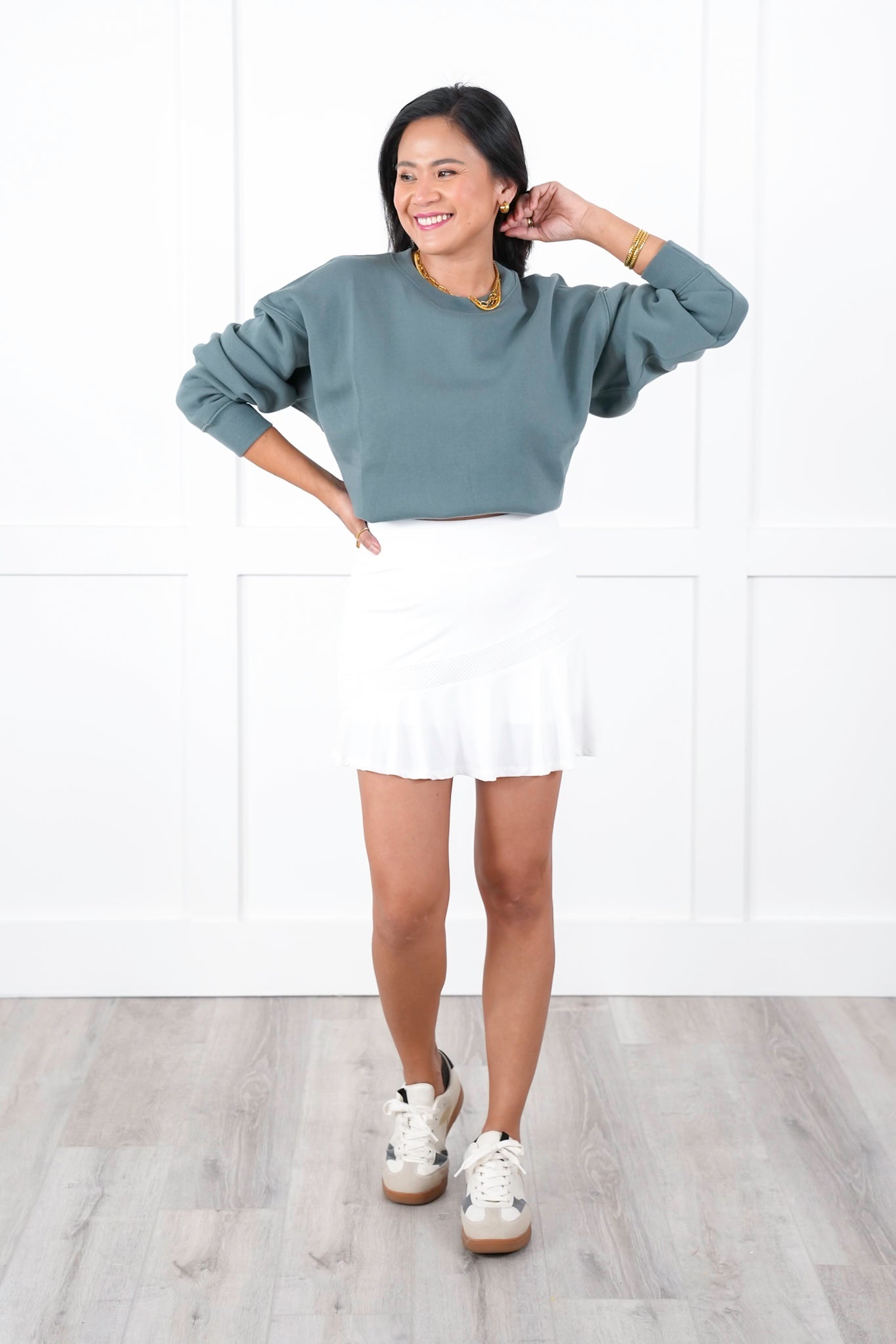 Plus/Reg Active High Waist Performance Knit Skort