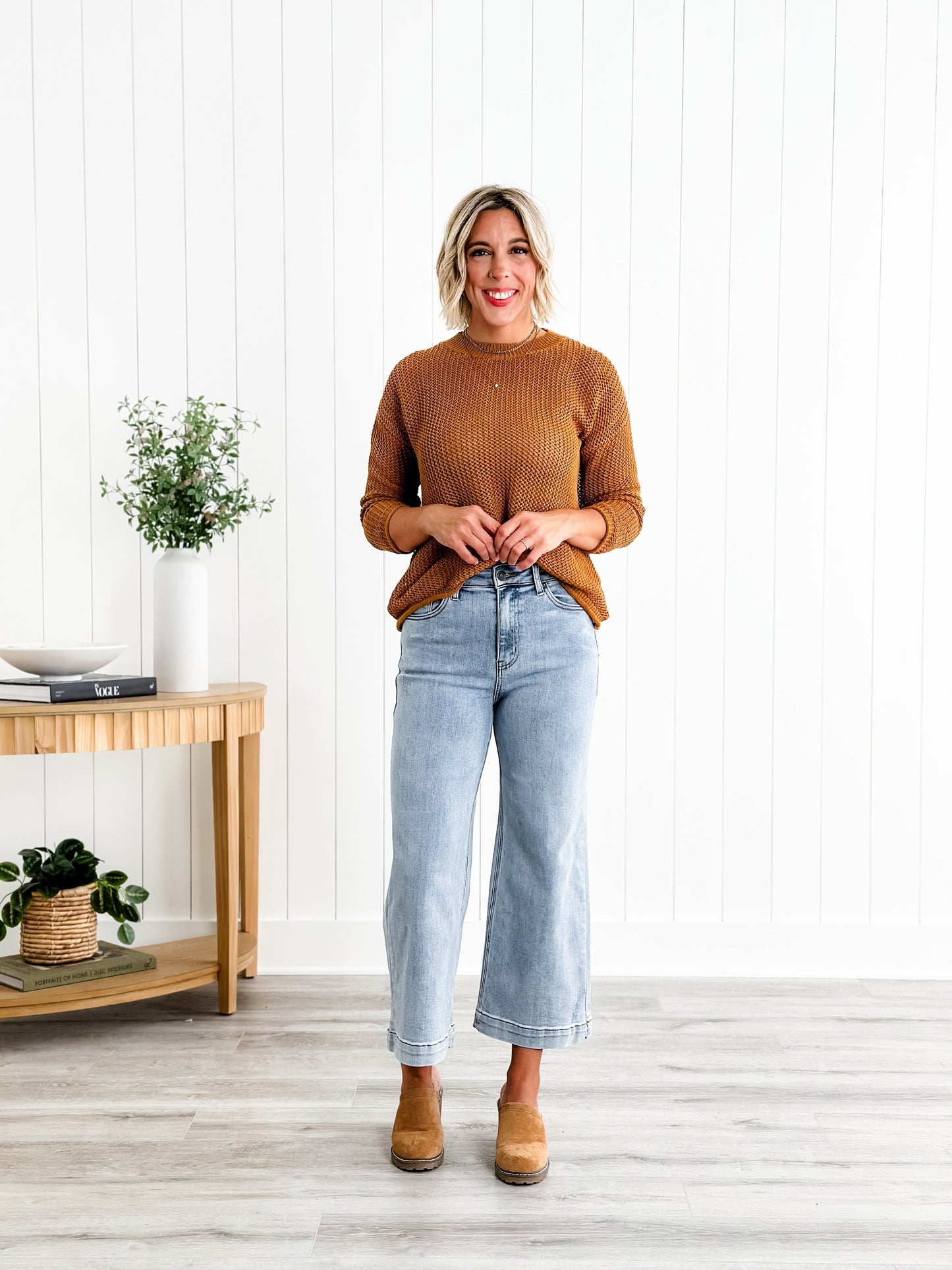 Risen The Essential Wide Leg Crop Jeans