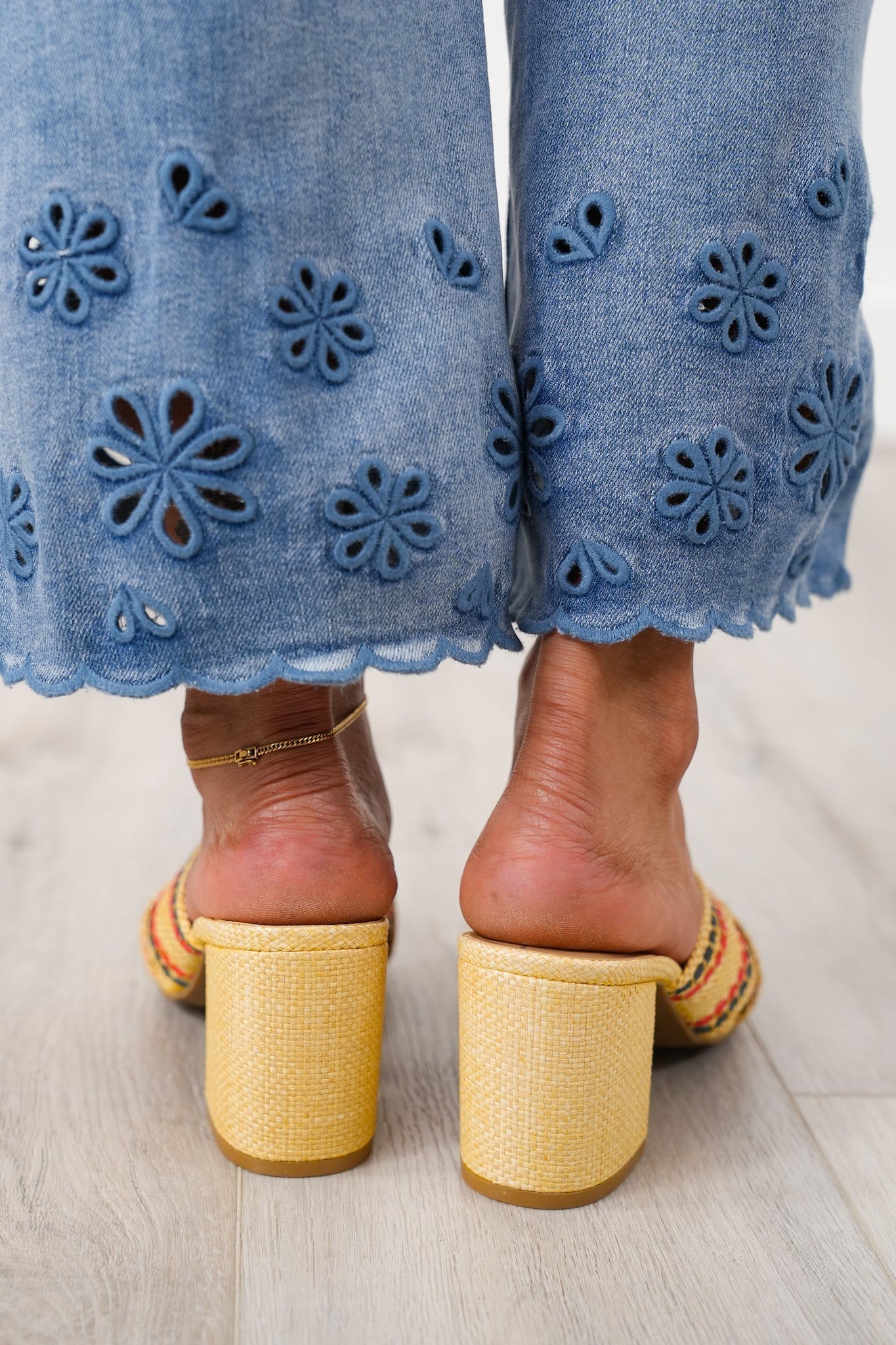 MIA Knotted Strap Open Toe Heel Sandal with Decorative Stitching