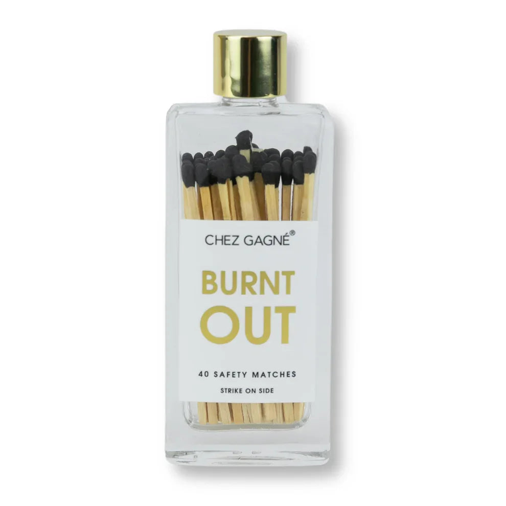 Chez Gagne Glass Bottle Safety Matches