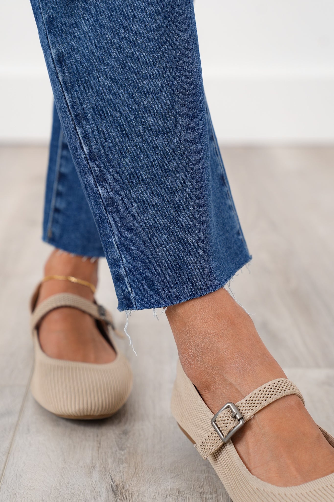 Special A High Rise Dark Wash Tummy Control Dad Jeans