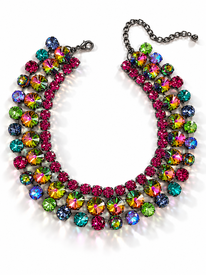 SORELLI Penelope Layered Statement Necklace - Freckled Poppy