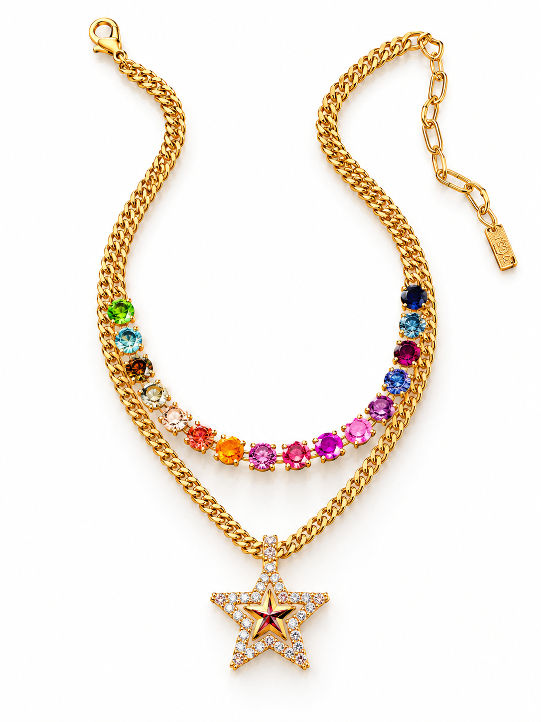 TOVA FP Launch Layered Star Necklace In Autumn Fairy