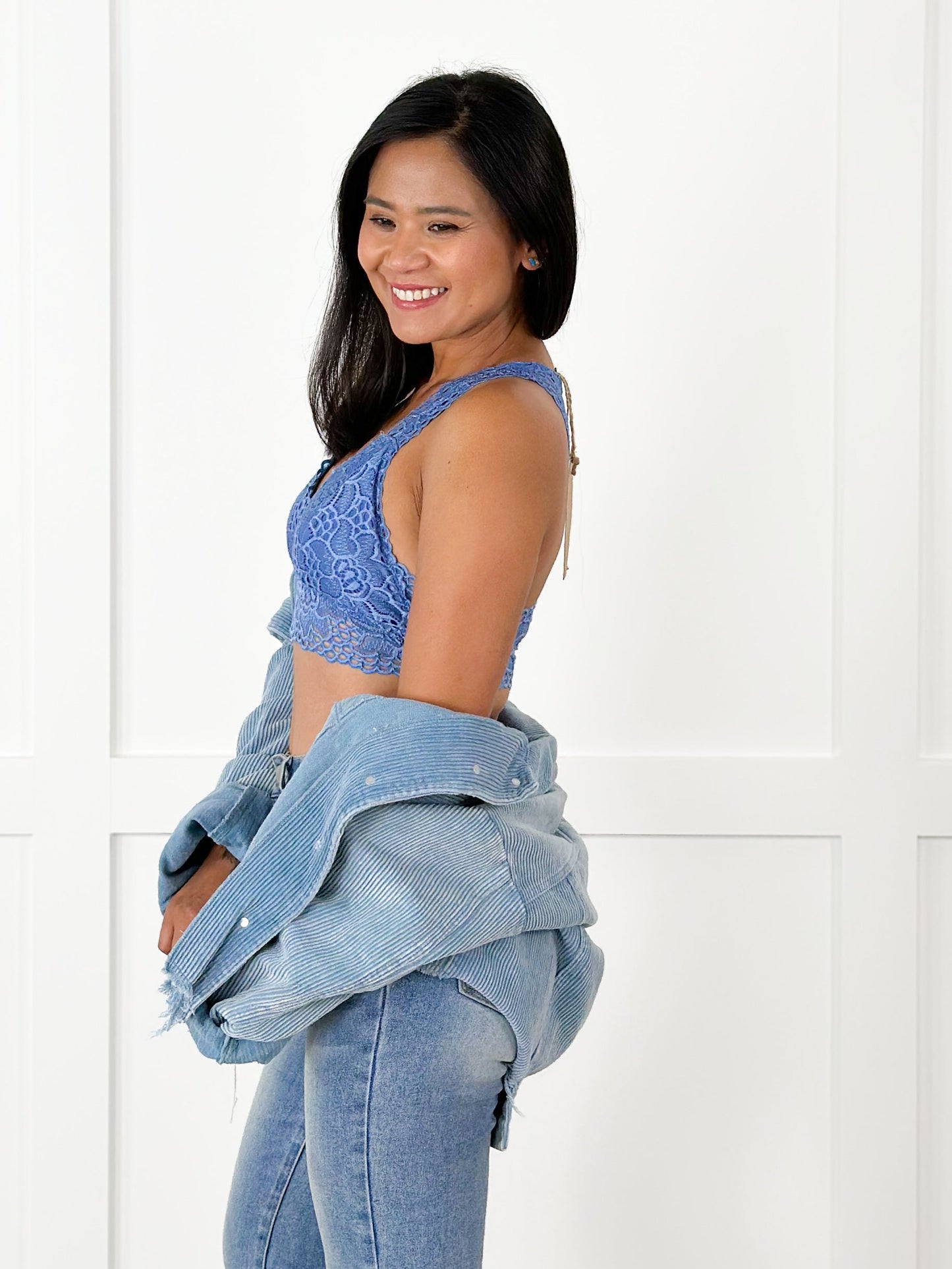 Lace Racerback Bralette with Removable Pads