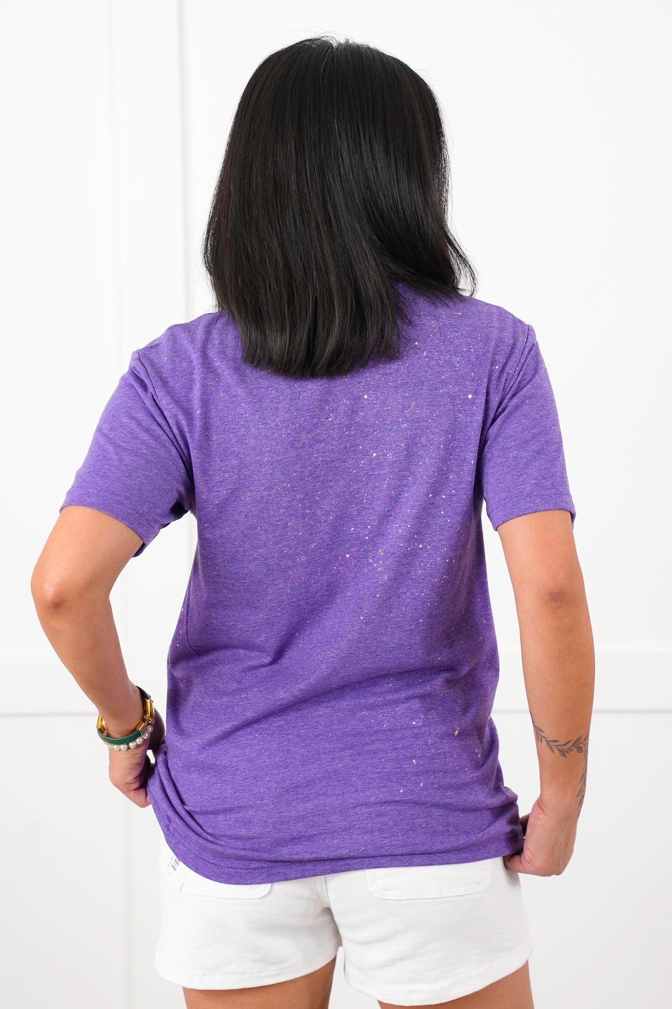 Plus/Reg Bleached Short Sleeve "He Is Risen" Graphic Tee