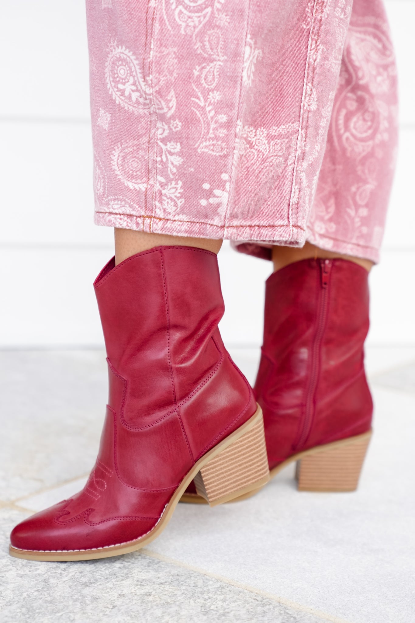 MIA Western Cowboy Boot with Block Heel
