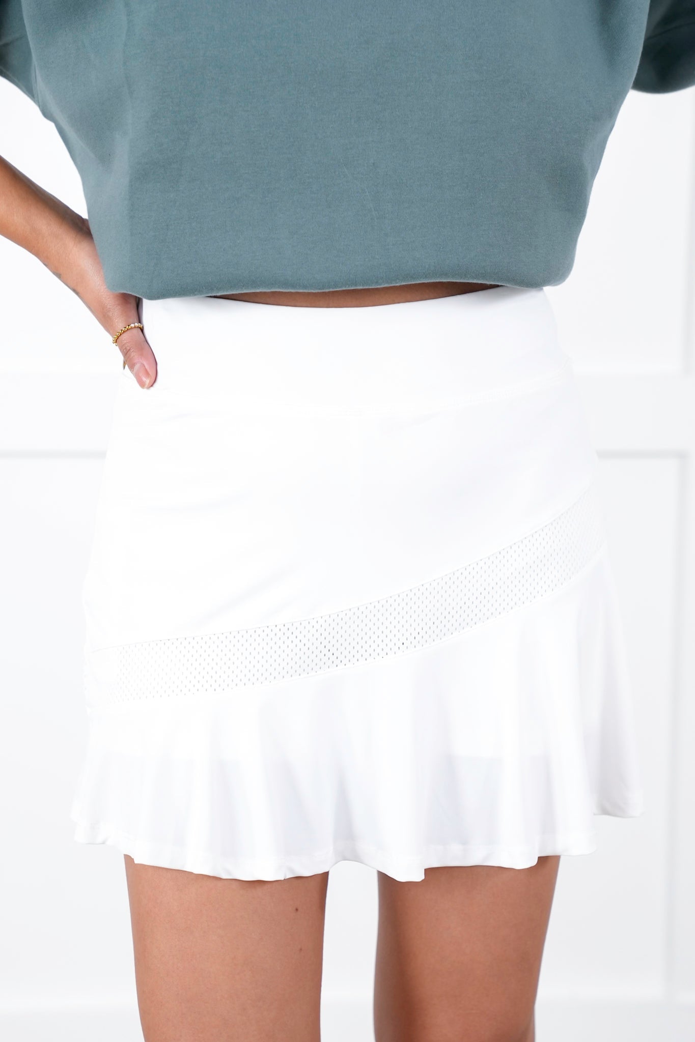 Plus/Reg Active High Waist Performance Knit Skort
