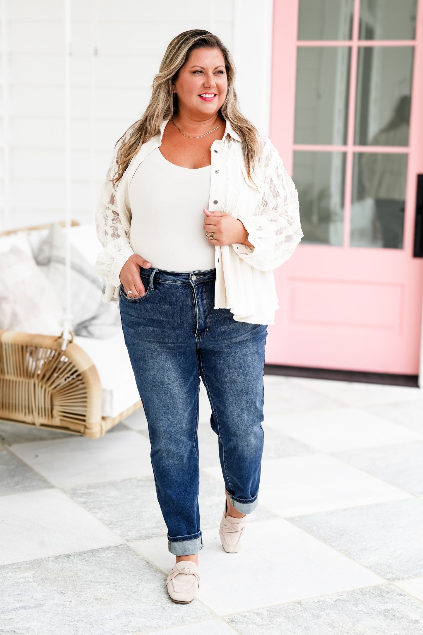 Judy Blue Jolene High Rise Dark Wash Tummy Control Slim Jeans