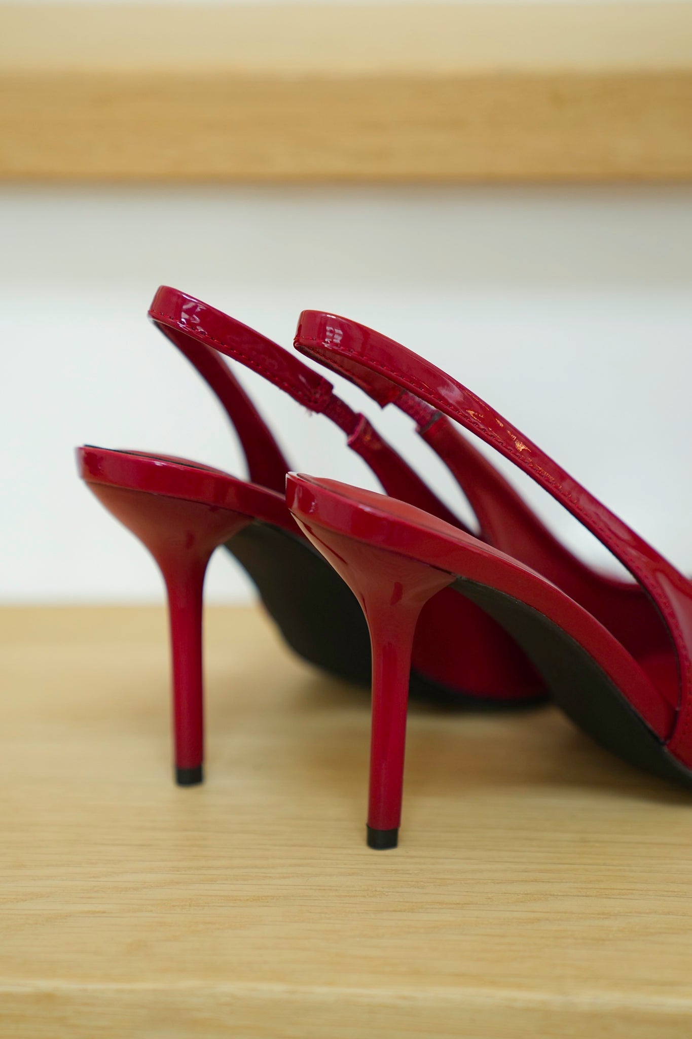 Slingback Heels with Metallic Toe Accents