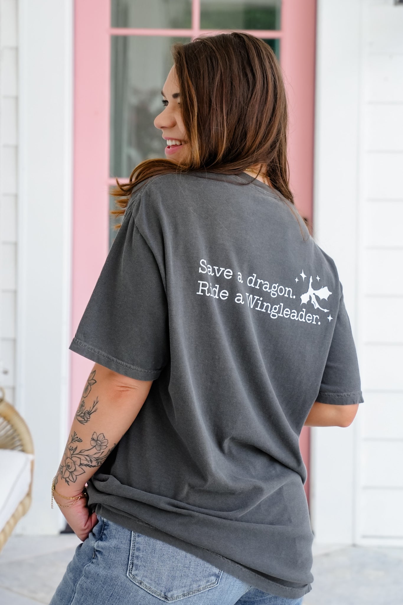 Plus/Reg Short Sleeve "Save A Dragon" Graphic Tee