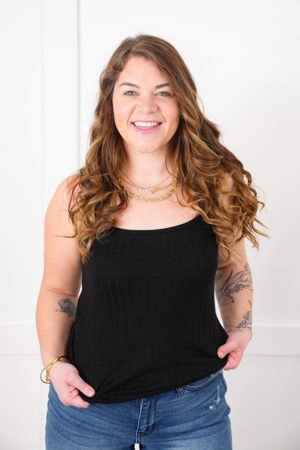 Door Buster! Zenana Square Neck Ribbed Sleeveless Top