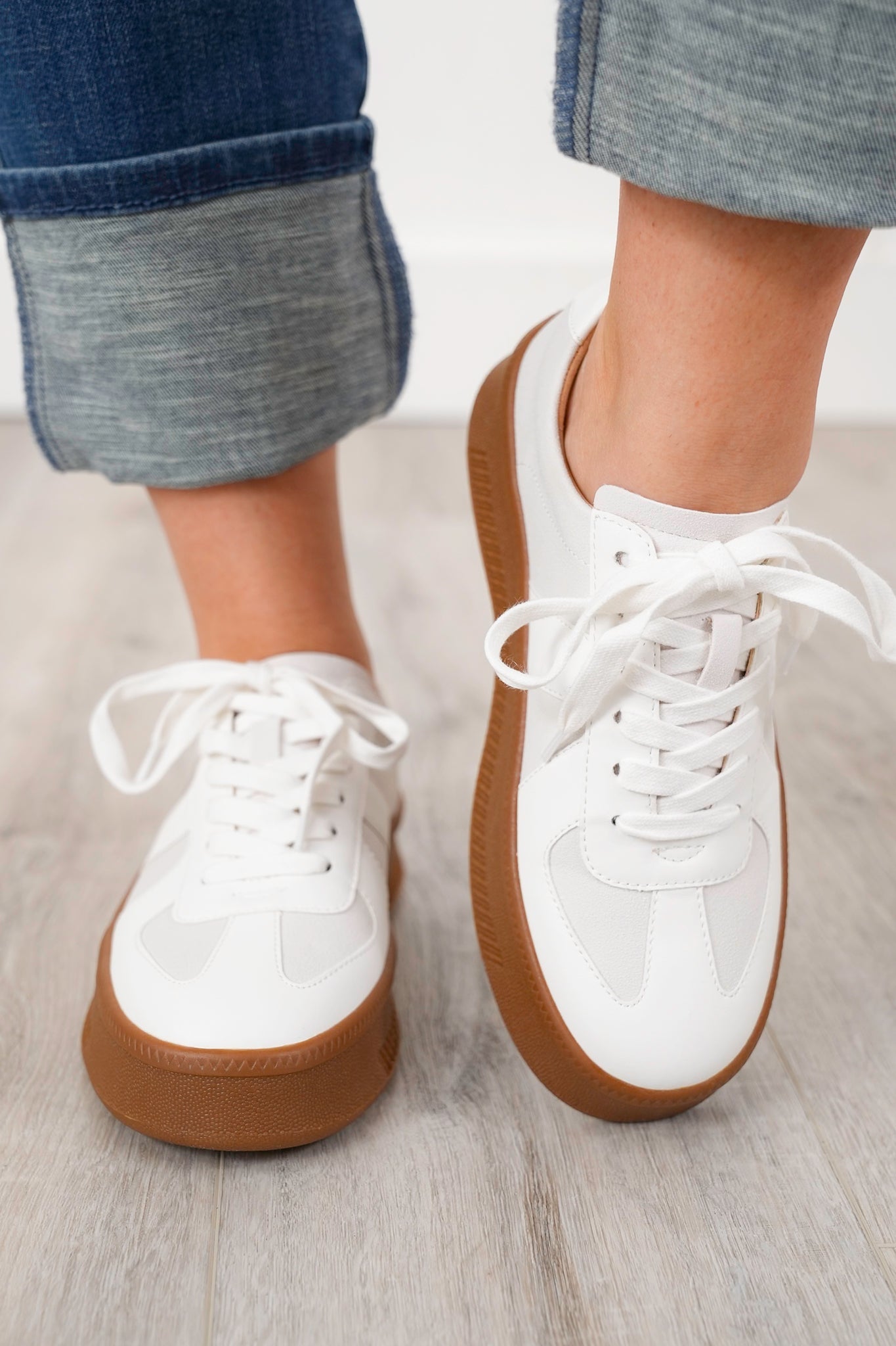 Low Top Sneakers with Textured Platform Sole