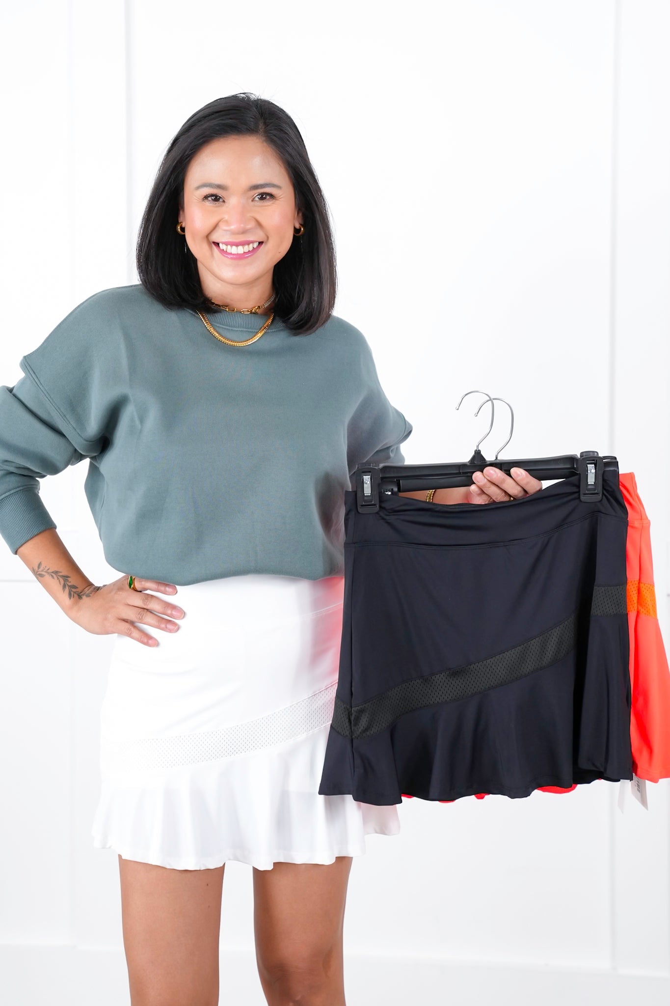 Plus/Reg Active High Waist Performance Knit Skort