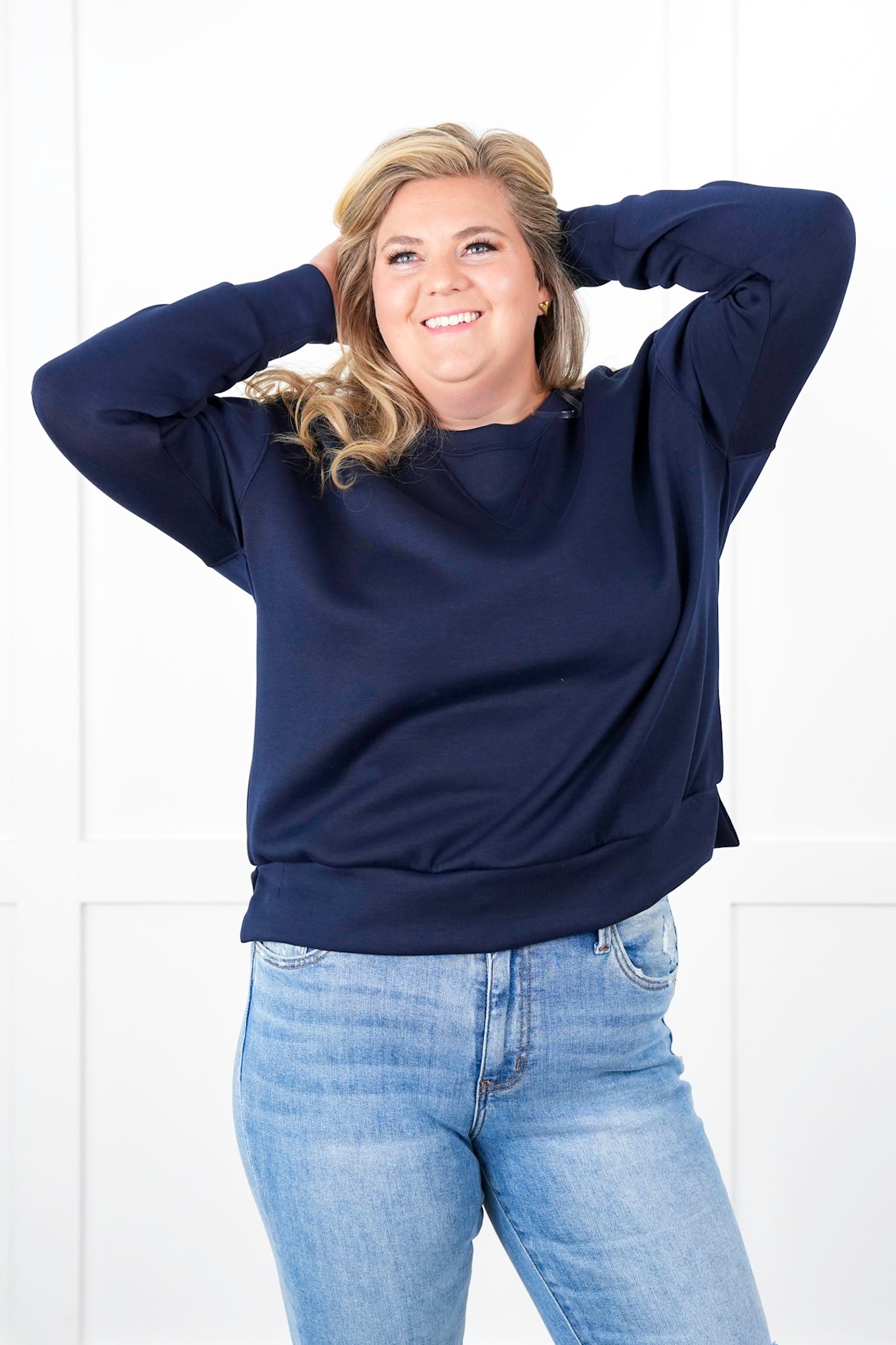 Door Buster!!! Plus/Reg Super Soft Long Sleeve Round Neck Pullover Top