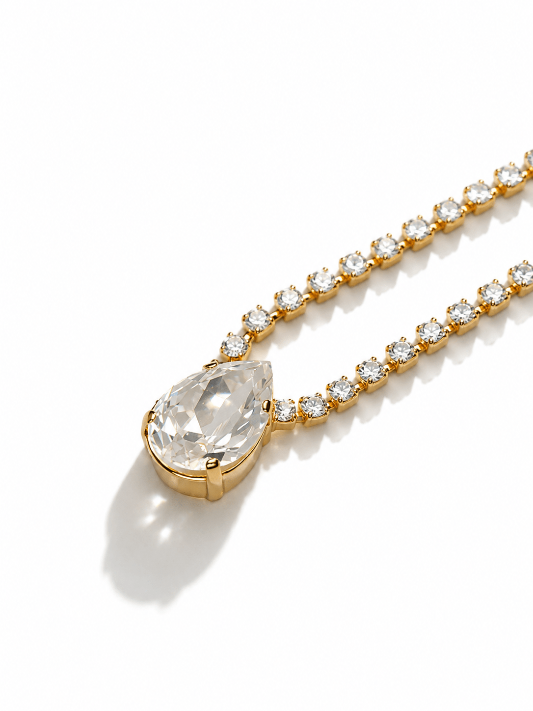 TOVA Milli Teardrop Pendant Necklace - Freckled Poppy