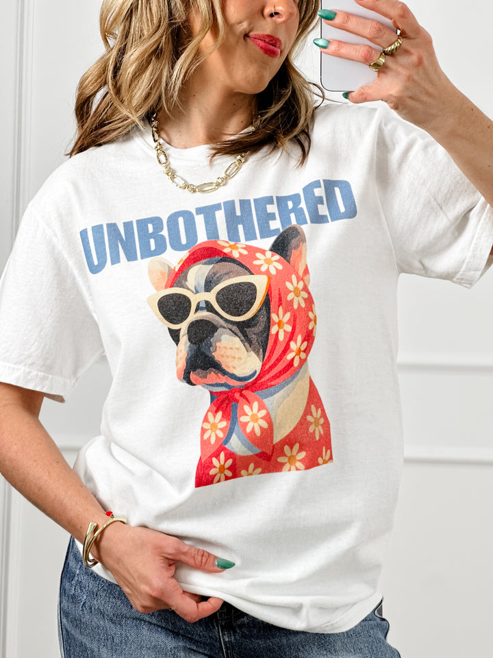 Plus/Reg Short Sleeve "Unbothered" Graphic Tee