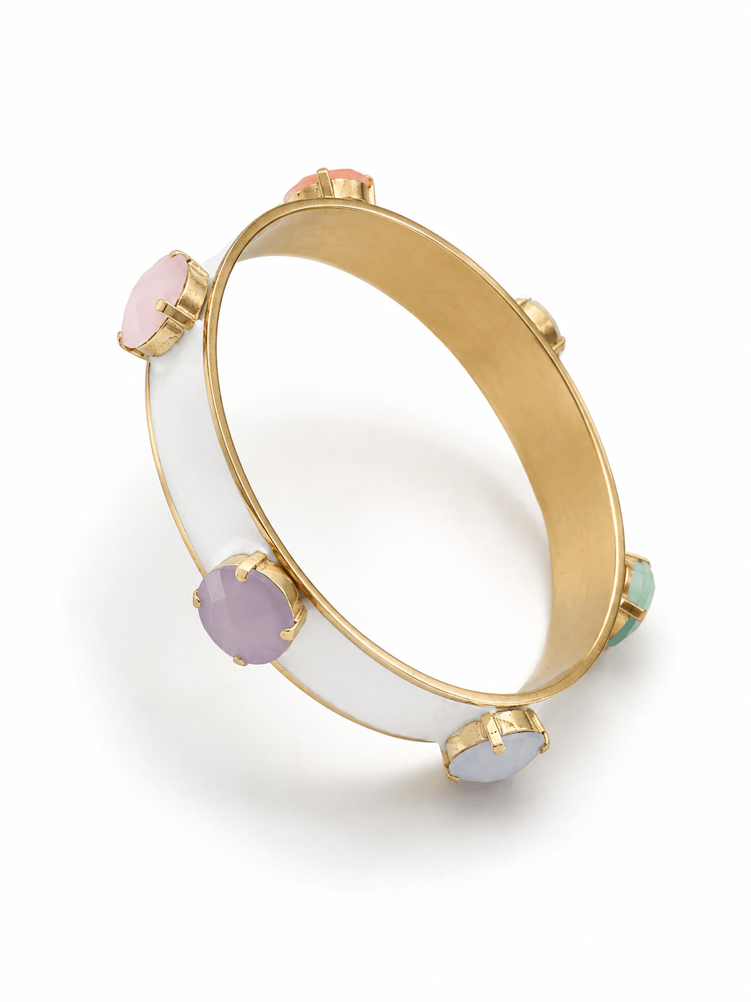 TOVA Keira Round Crystal Bangle - Freckled Poppy