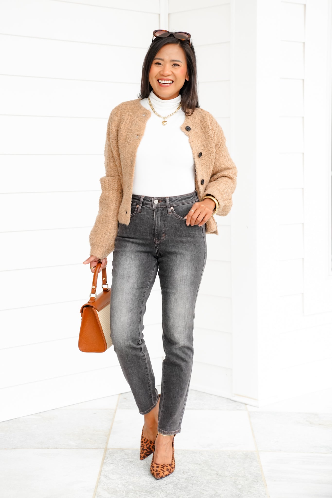 Judy Blue Shades of Black Mid Rise Black Tummy Control Slim Leg Jeans