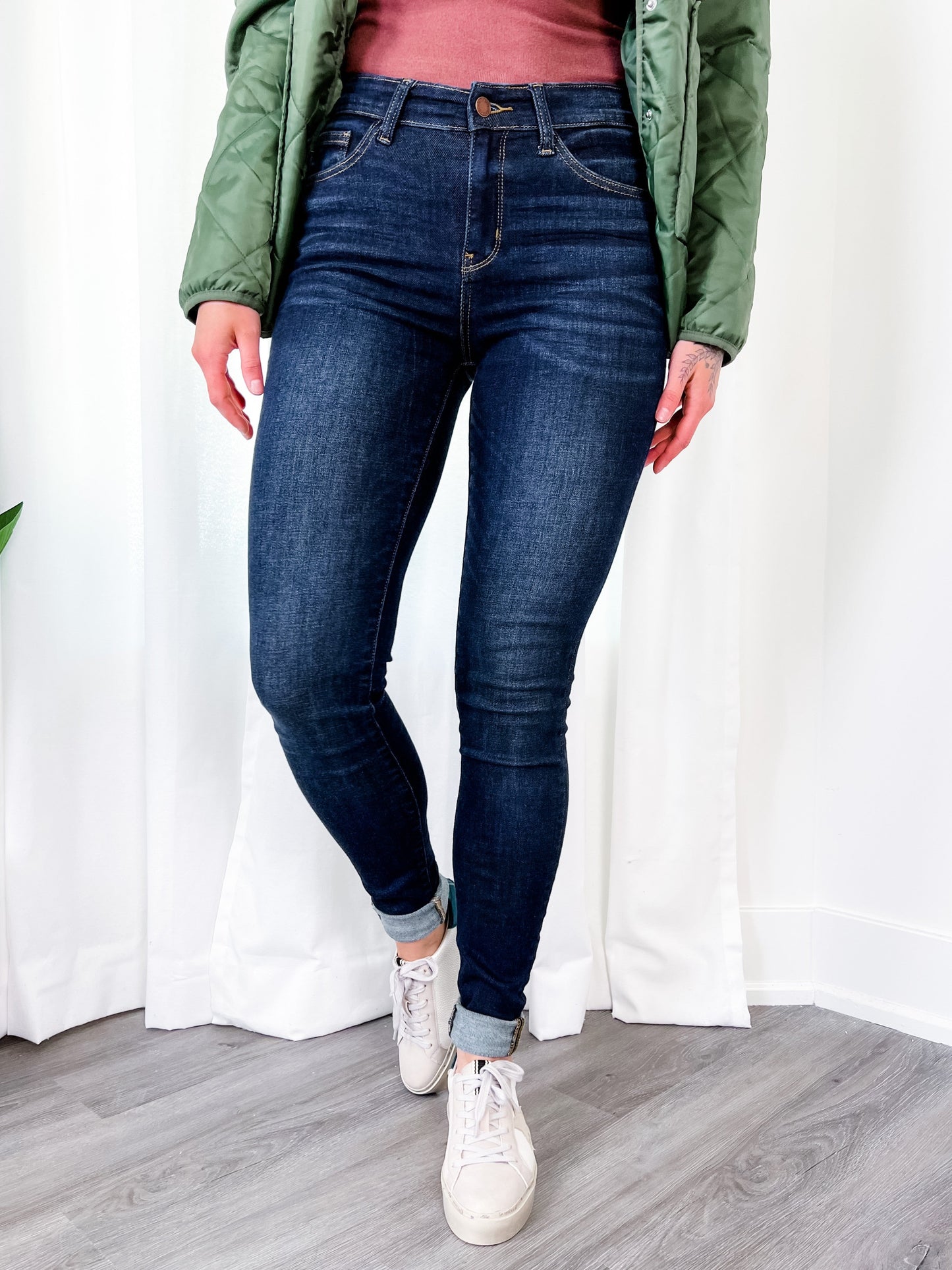 Judy Blue Long Tall Sally Non-Distressed Skinny Jeans (34" INSEAM!)