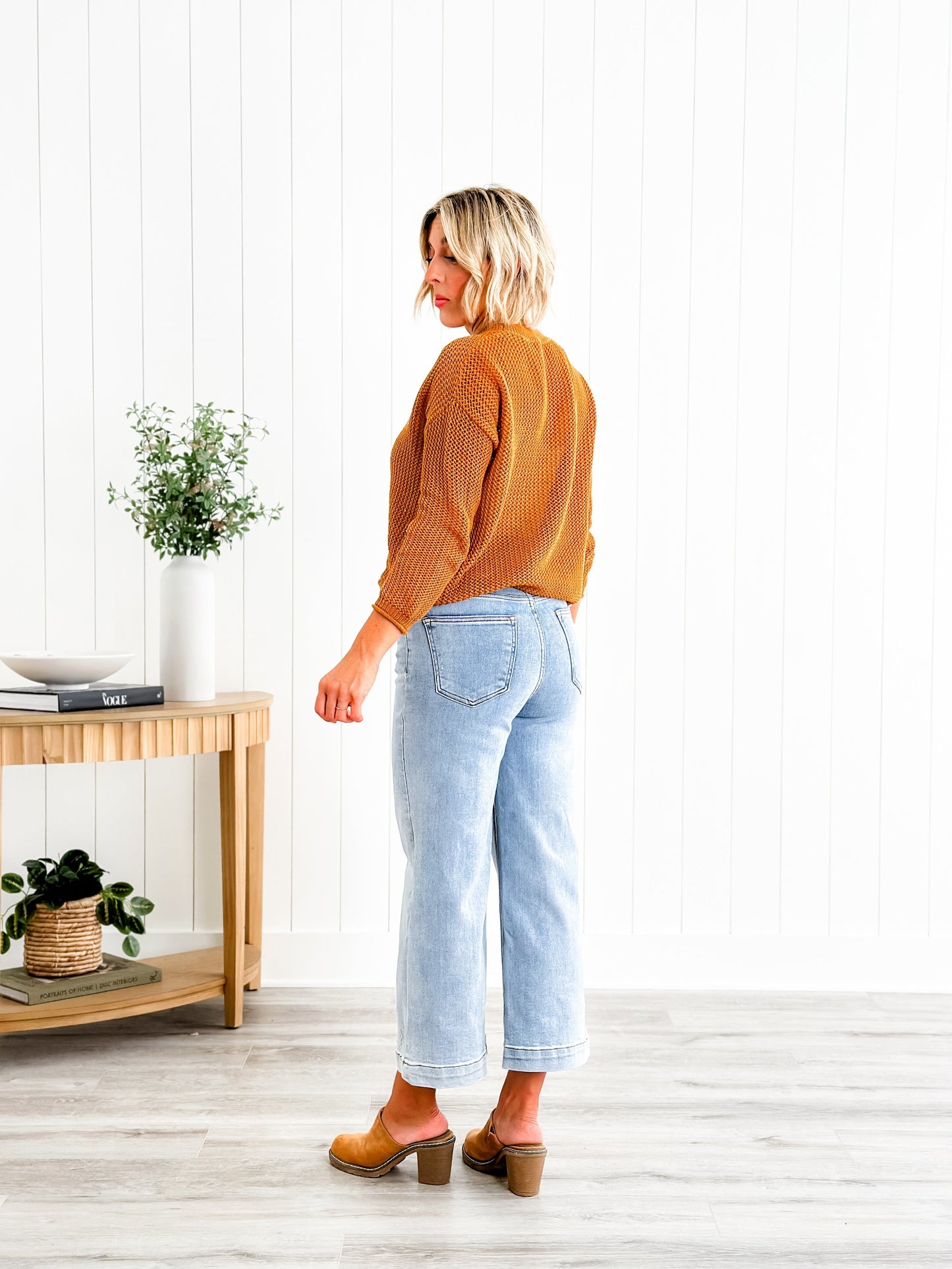 Risen The Essential Wide Leg Crop Jeans