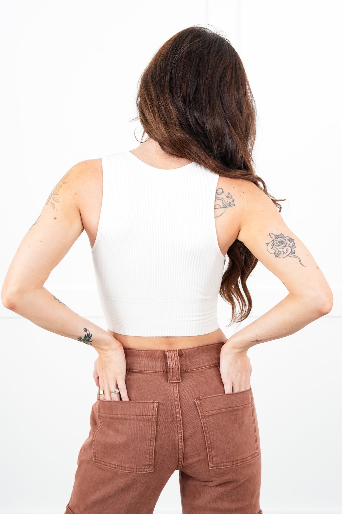 Sleeveless Ribbed Tank Bralette
