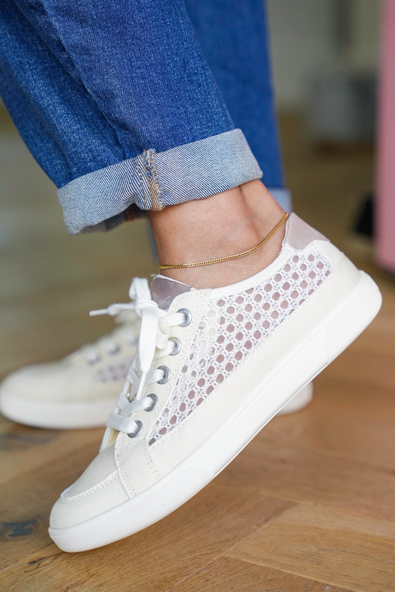 Blowfish Casual Lace Up Sneakers with Breathable Mesh Panel
