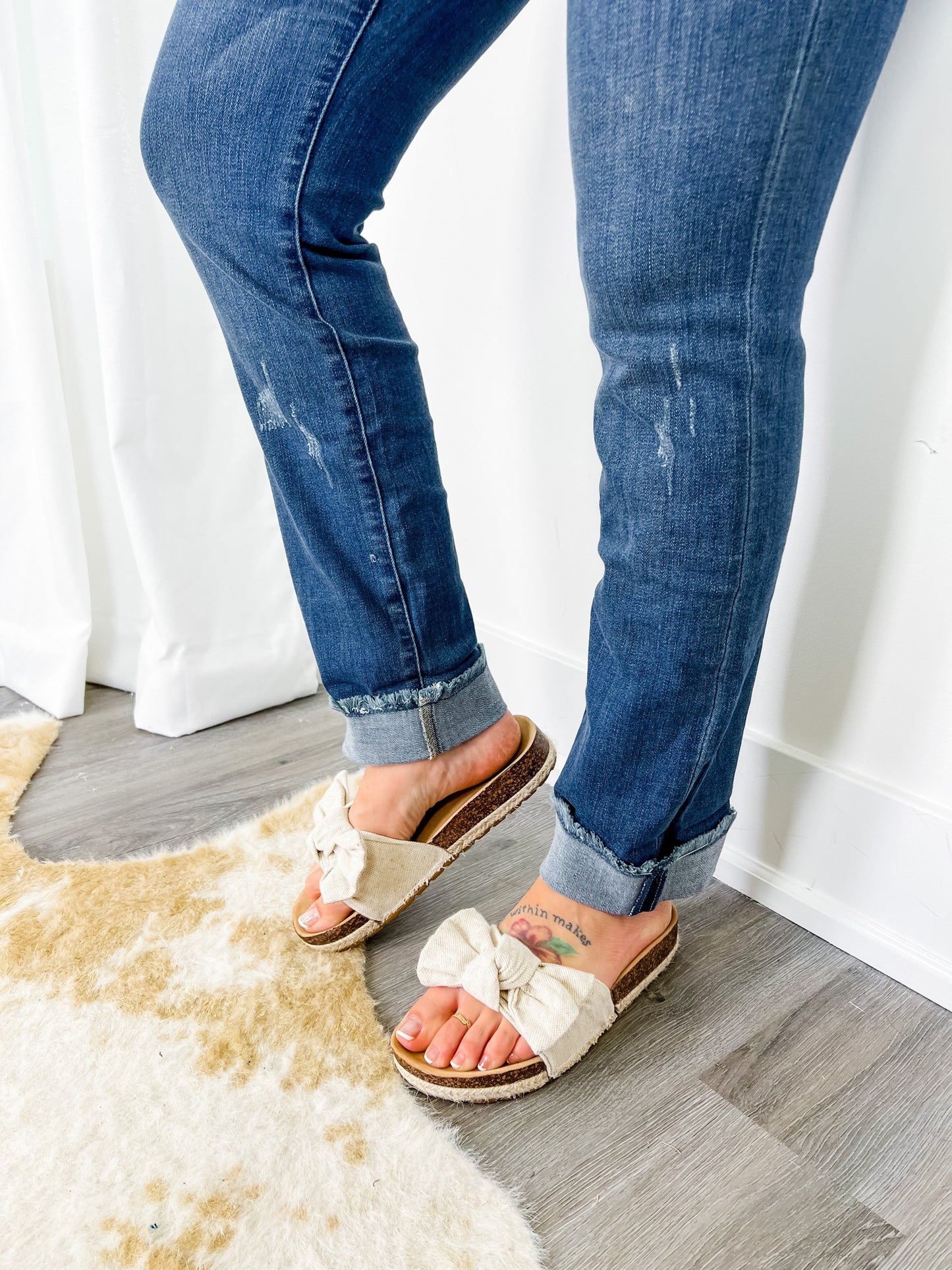 Judy Blue midrise double cuff long boyfriend