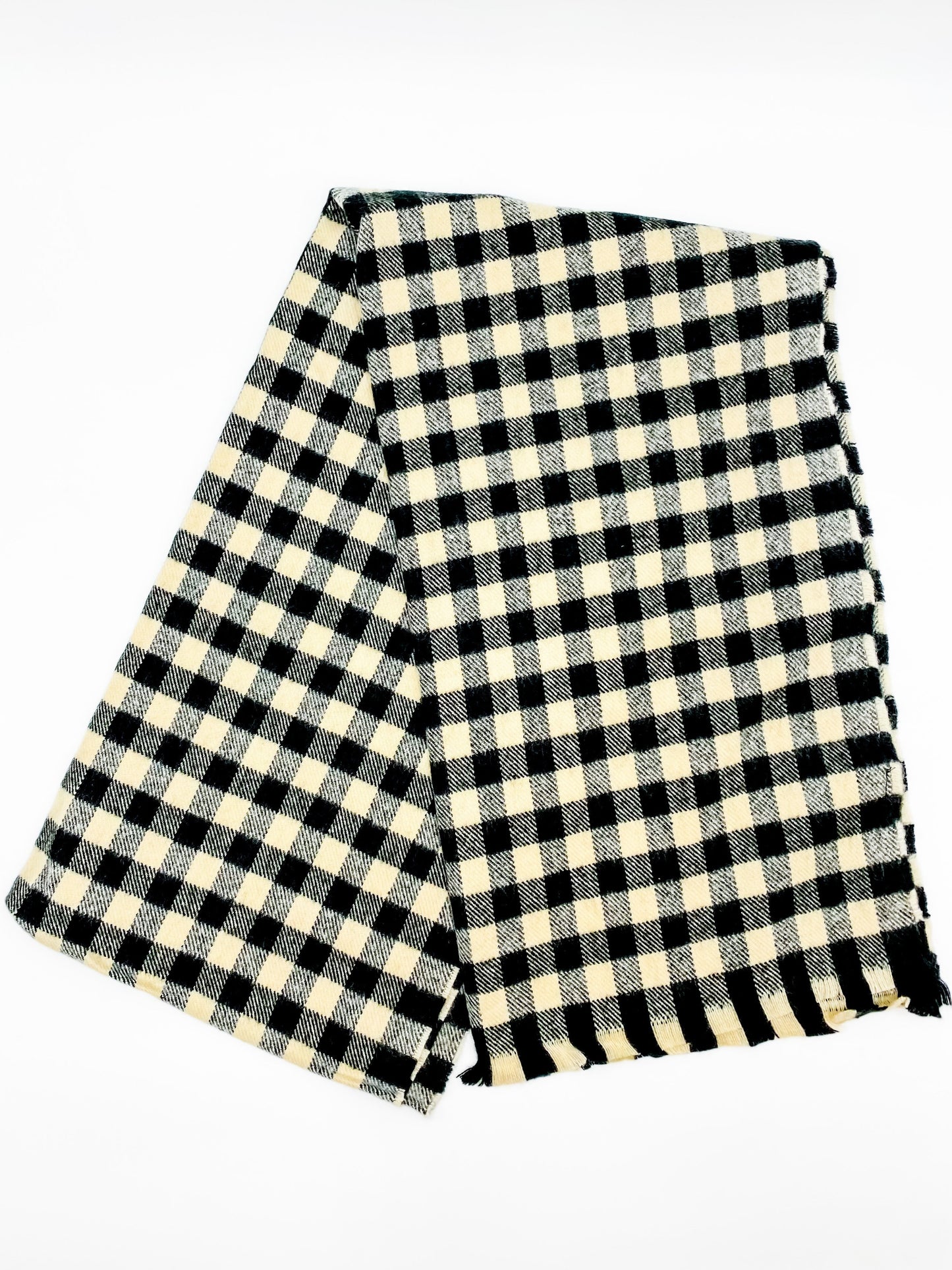 Two Tone Plaid Wrap Scarf (Multiple Colors)