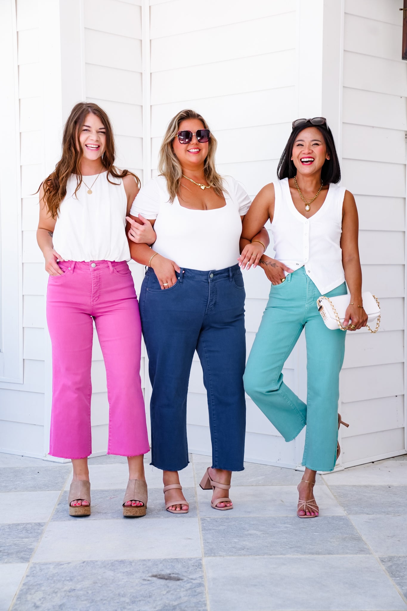 RFM High Rise Cropped Wide Leg Jeans