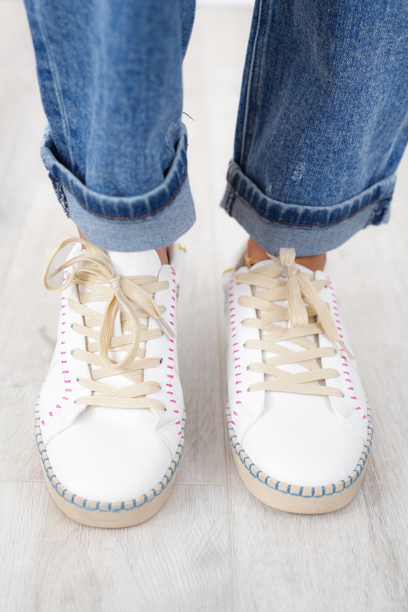 Corky's "Friend Zone" Vibrant Stitched Sneakers