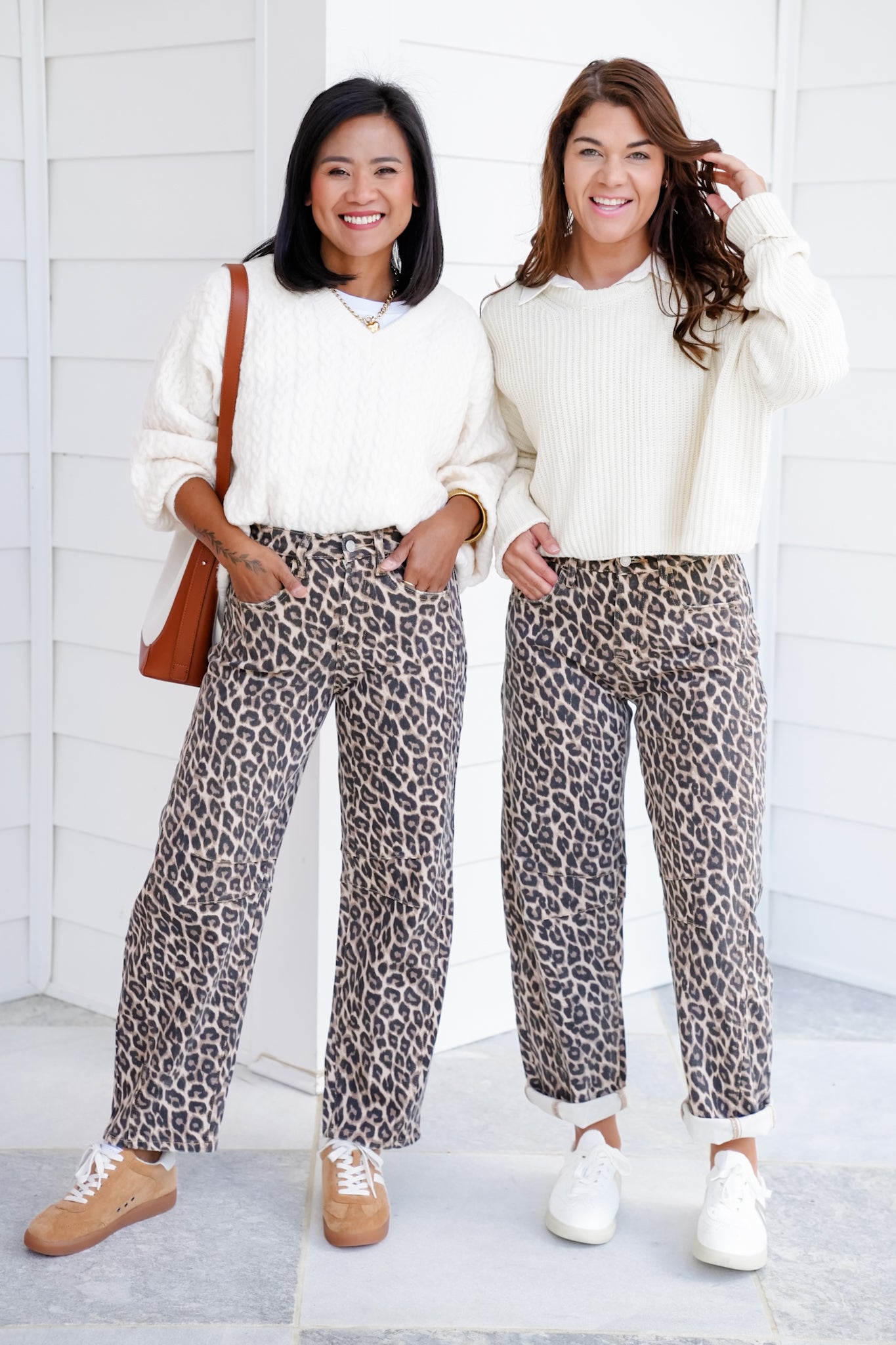 Vervet High Rise Leopard Barrel Jeans