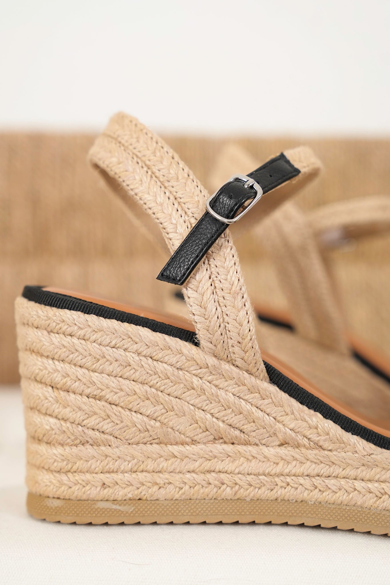 MIA Espadrille Wedge Sandals with Braided Jute Heel