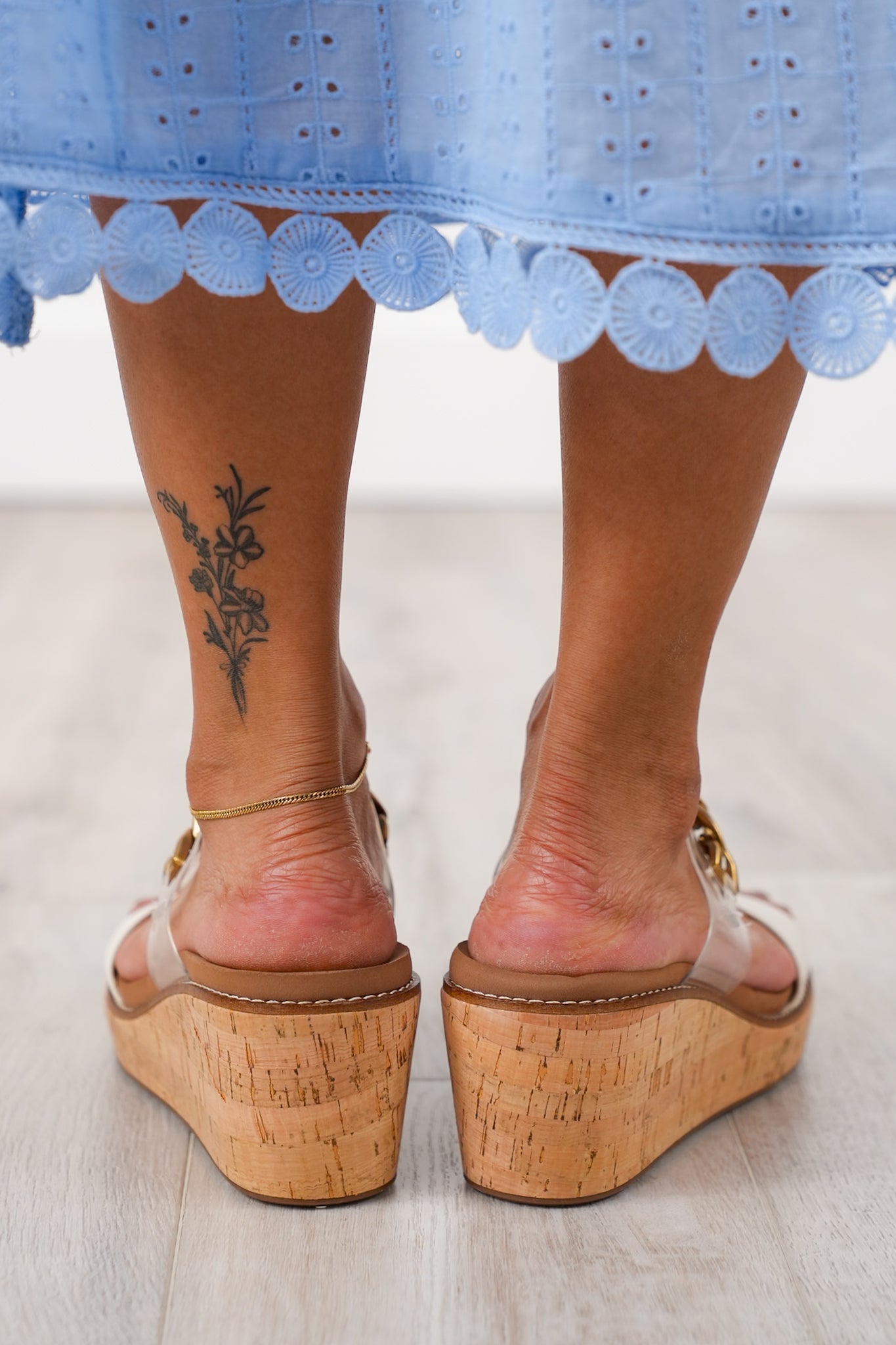 Corky's "Nightcap" Wedged Platform Sandal with Chain Detail