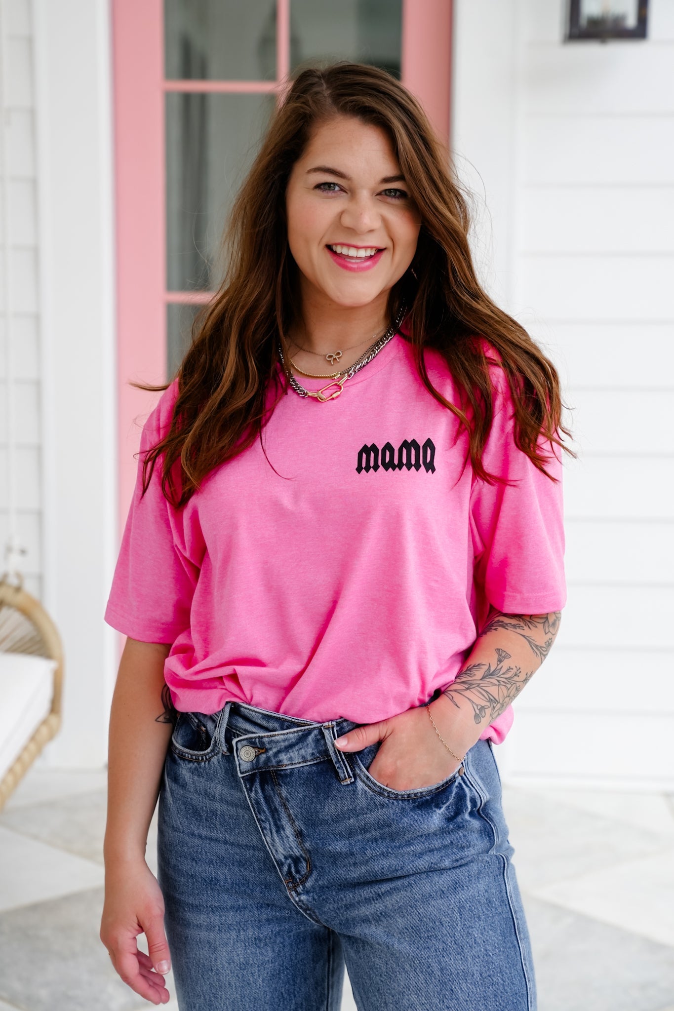 Plus/Reg Short Sleeve "Mama" Graphic Tee