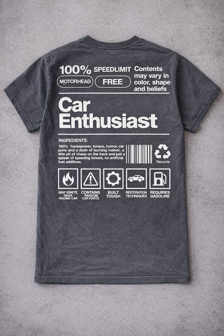 Plus/Reg Short Sleeve "Car Enthusiast" Graphic Tee