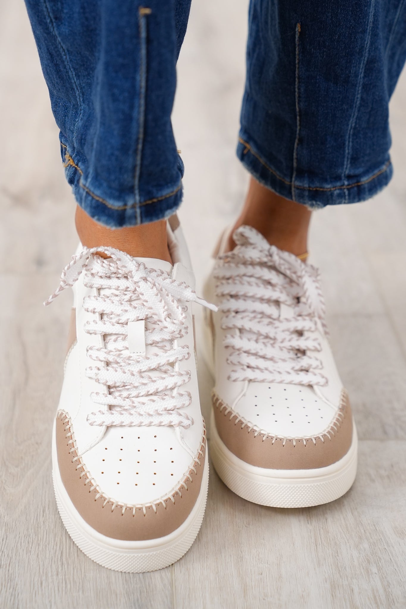 MIA Stylish Low Top Sneaker with Contrast Stitching